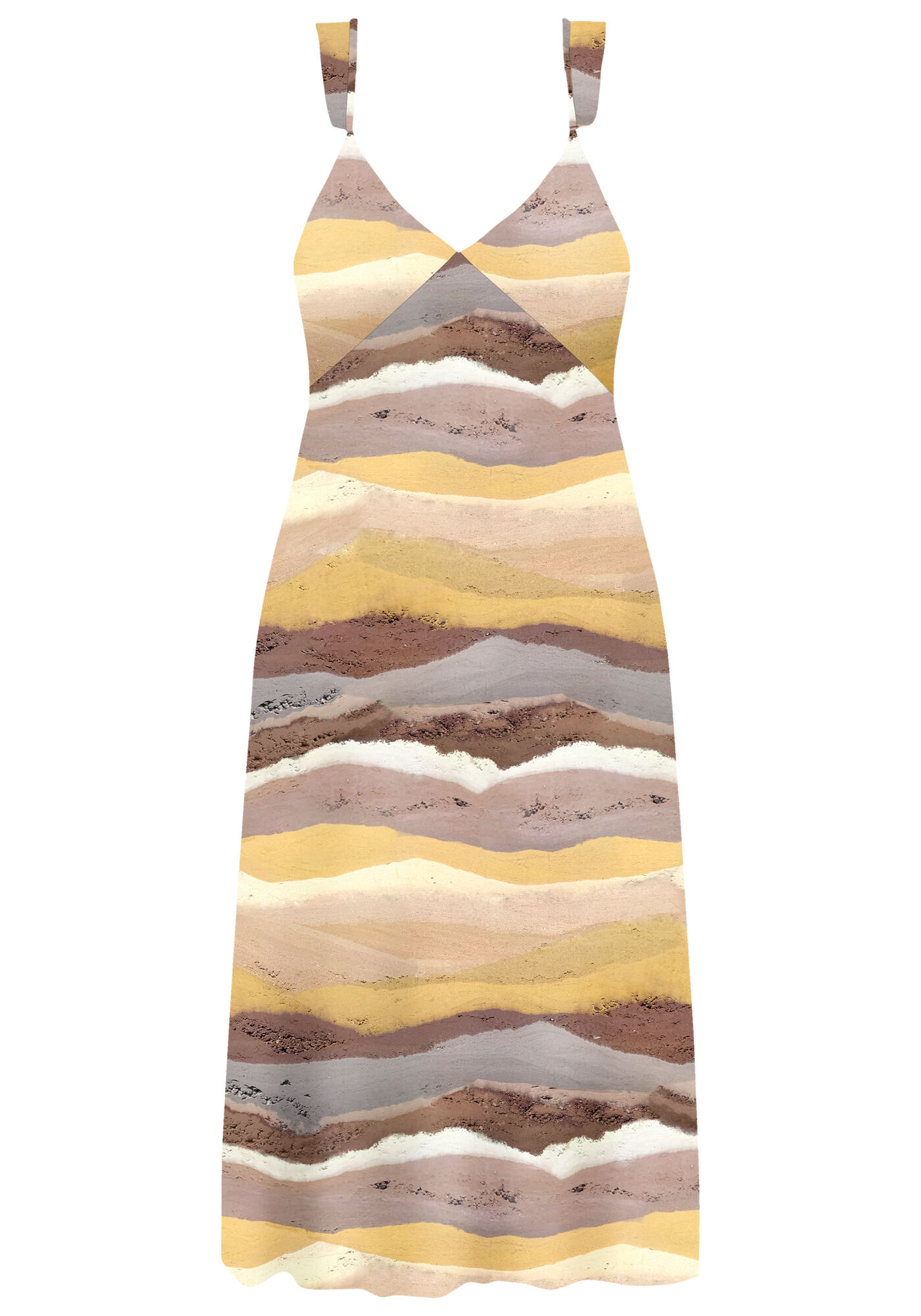 Vestido Longo em Viscose com Babado Al&ccedil;as, , large.