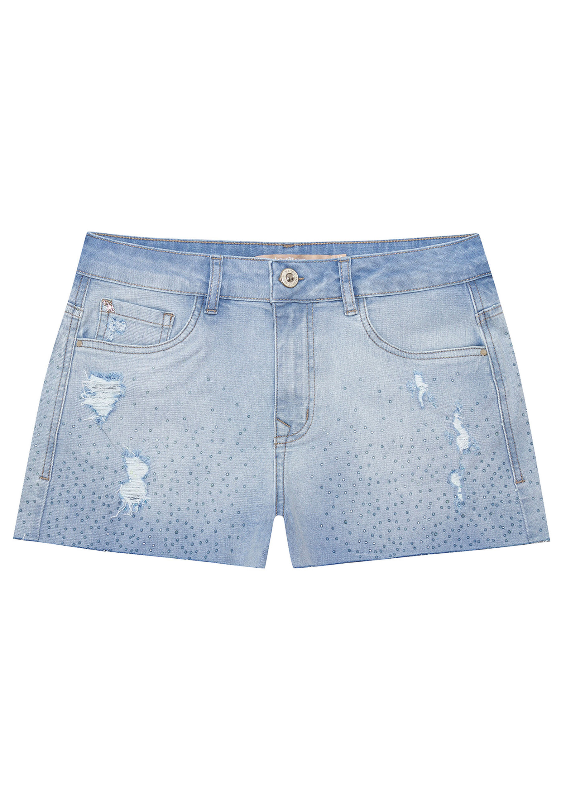 Shorts Jeans com Elastano, JEANS. Shorts Jeans com Elastano, JEANS, large.