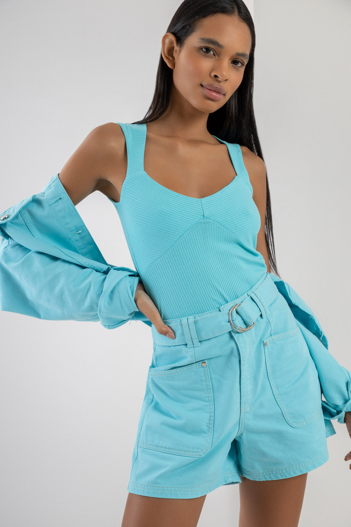 Blusa Canelada com Recorte Busto, , large.