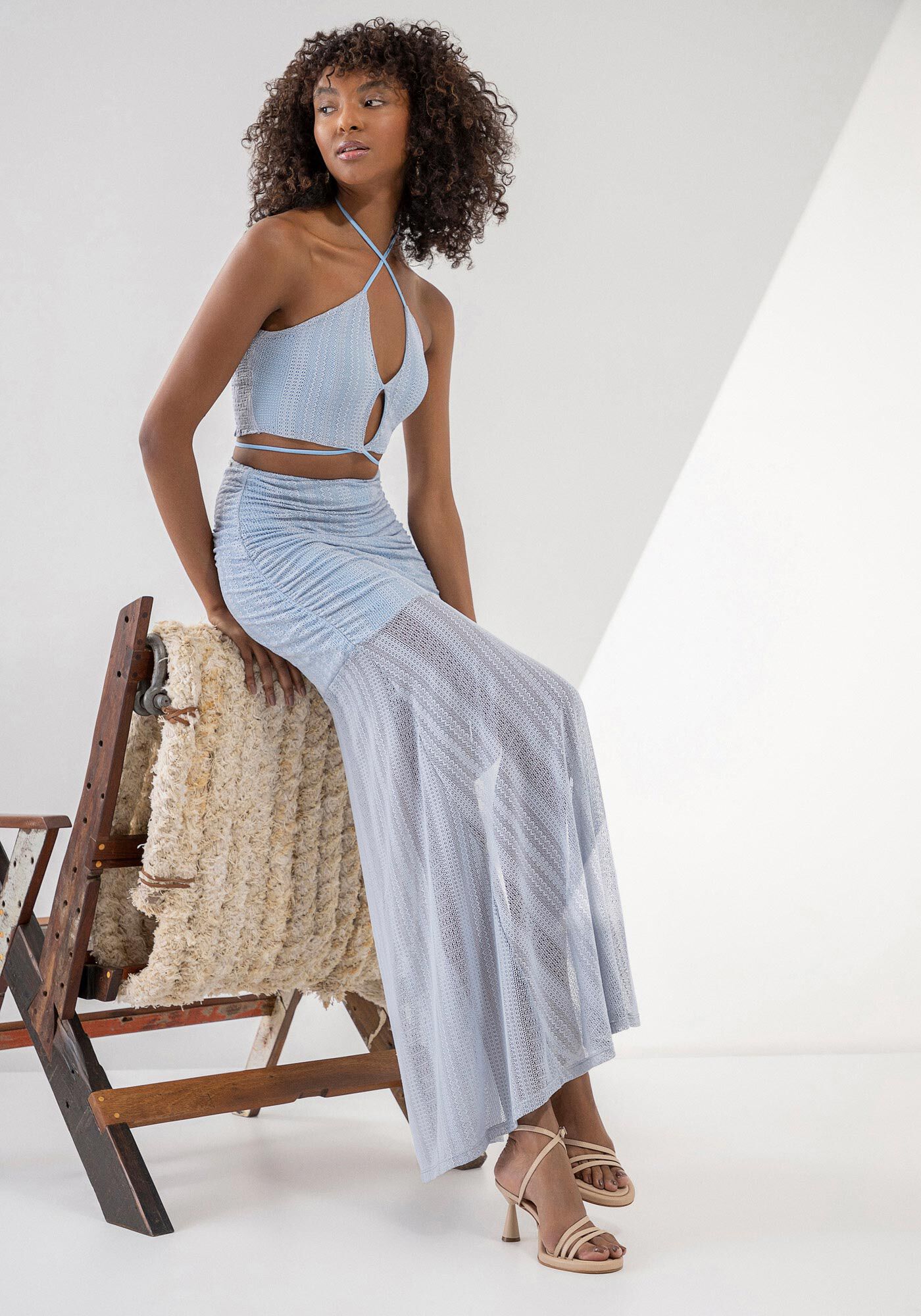 Saia midi top com top