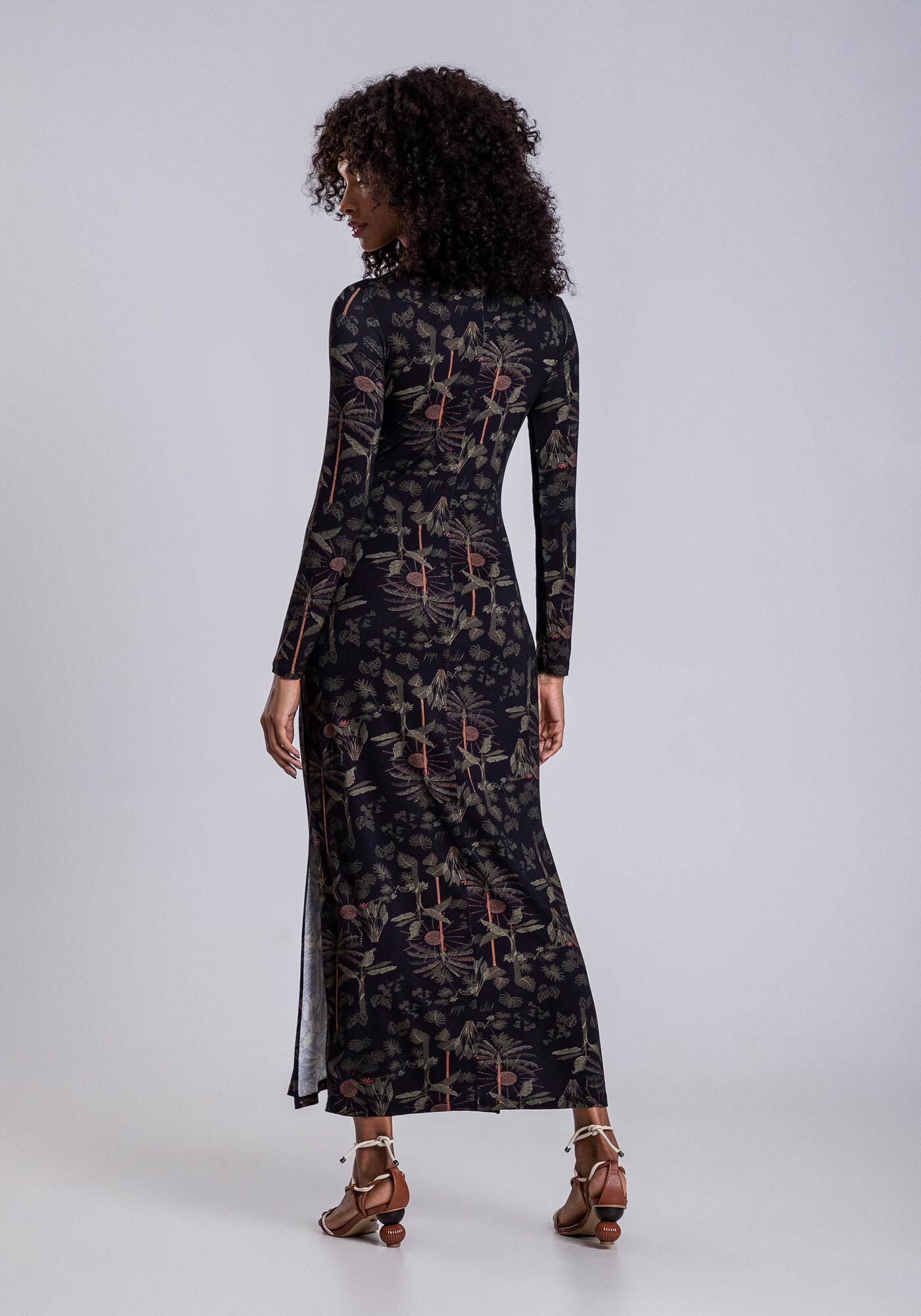 Vestido Midi em Malha com Amarra&ccedil;&atilde;o Cintura, SONHO TROPICAL, large.