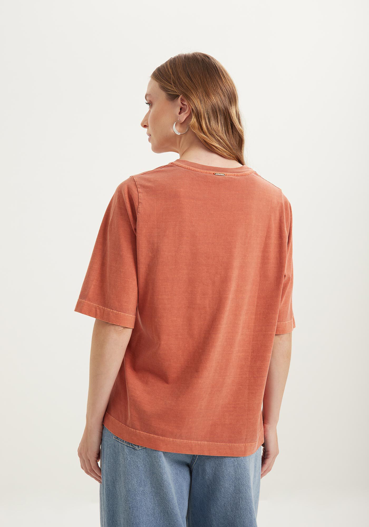 Blusa T-shirt De Mangas Curtas Com Bordado Em Fio De Lurex, , large.