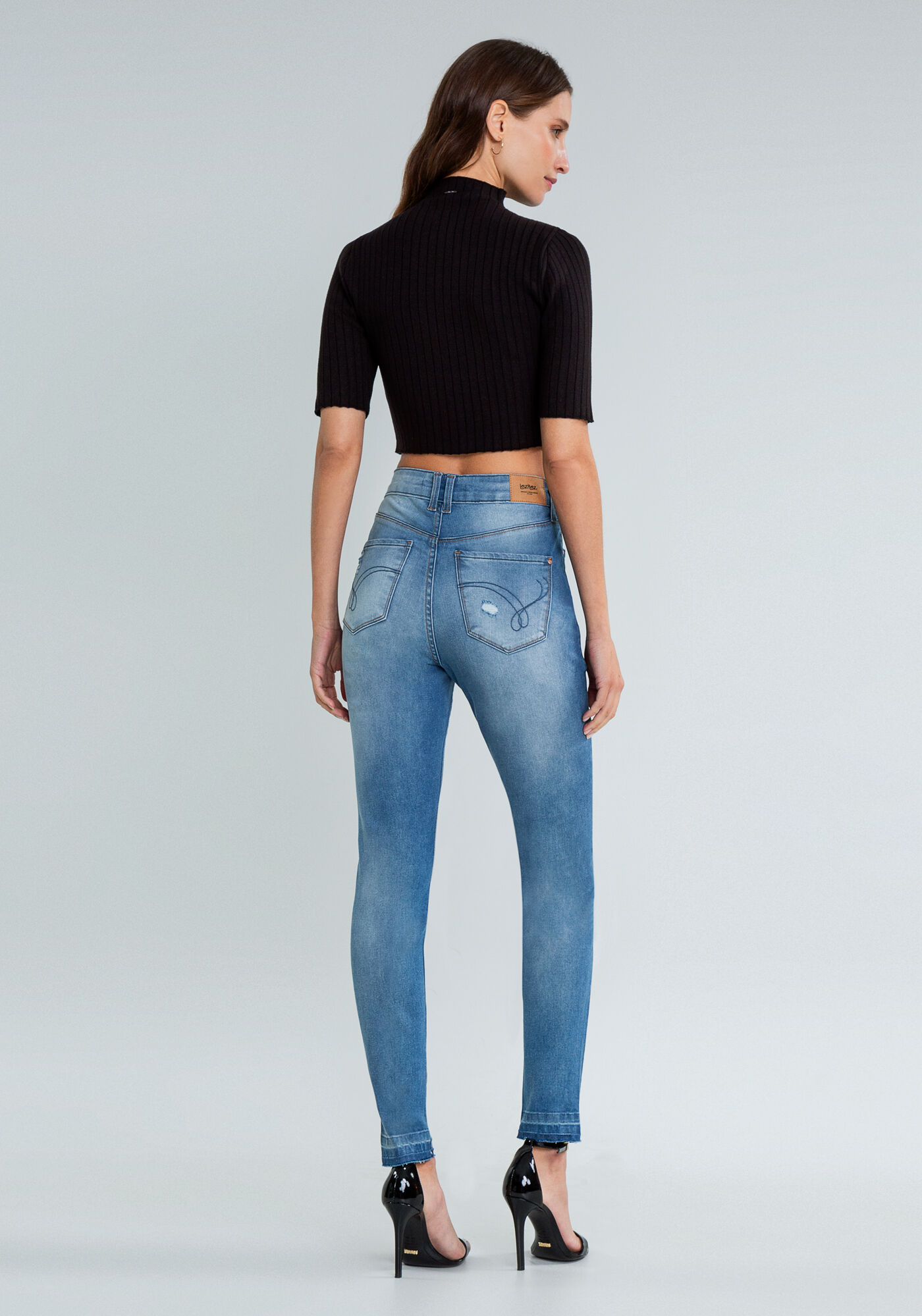 Cal&ccedil;a Skinny Cropped Aruba Elastic, , large.