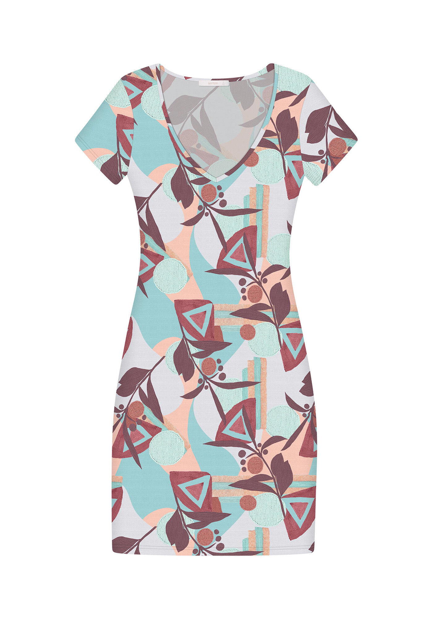 Vestido Decote V Estampa, , large.