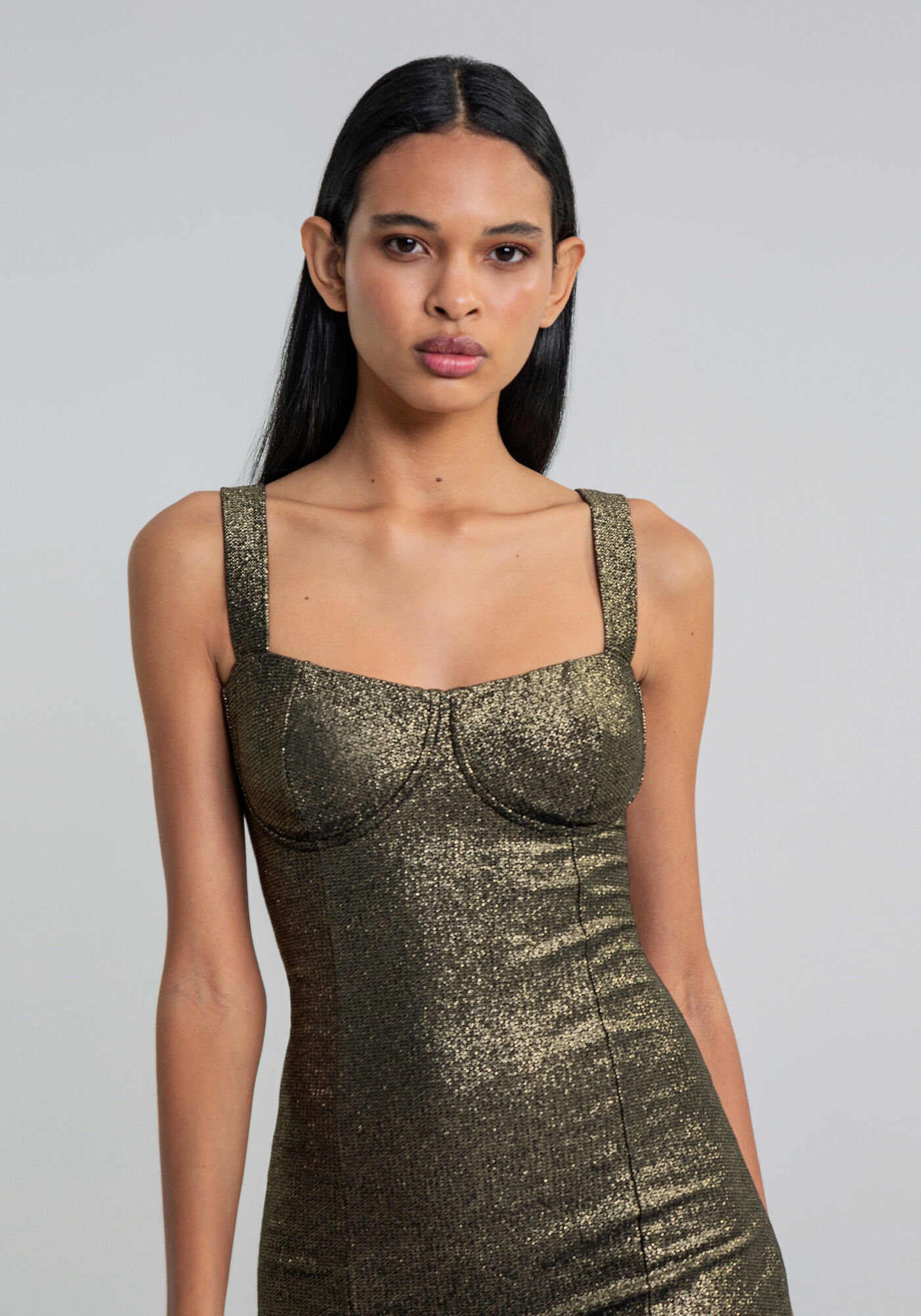 Vestido Malha Eccentric Shine Curto, , large.