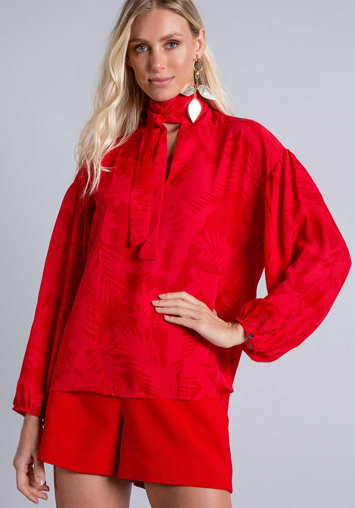 Blusa Manga Longa Bufante, , large.