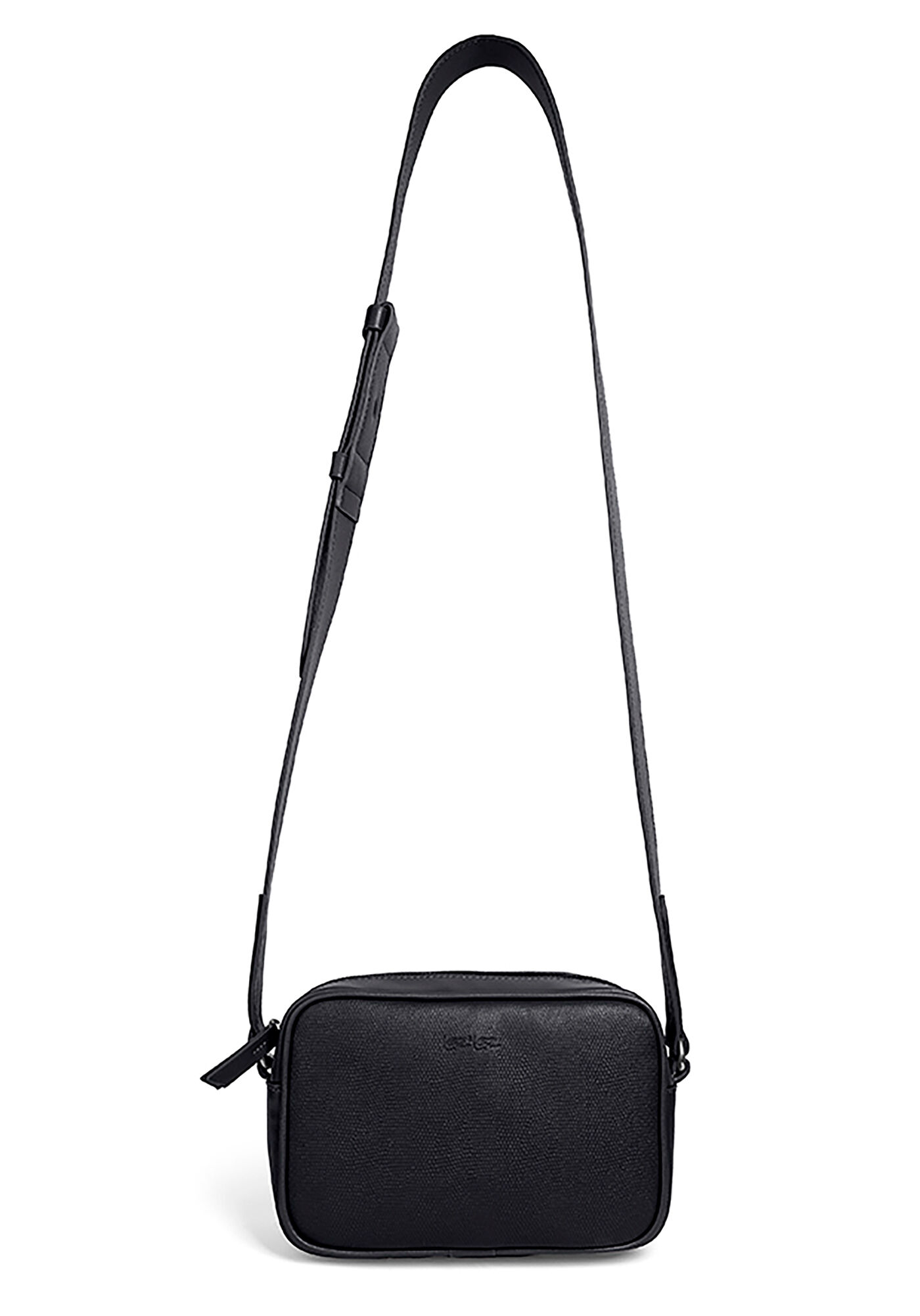 Bolsa Crossbody Pequena com Textura, , large.