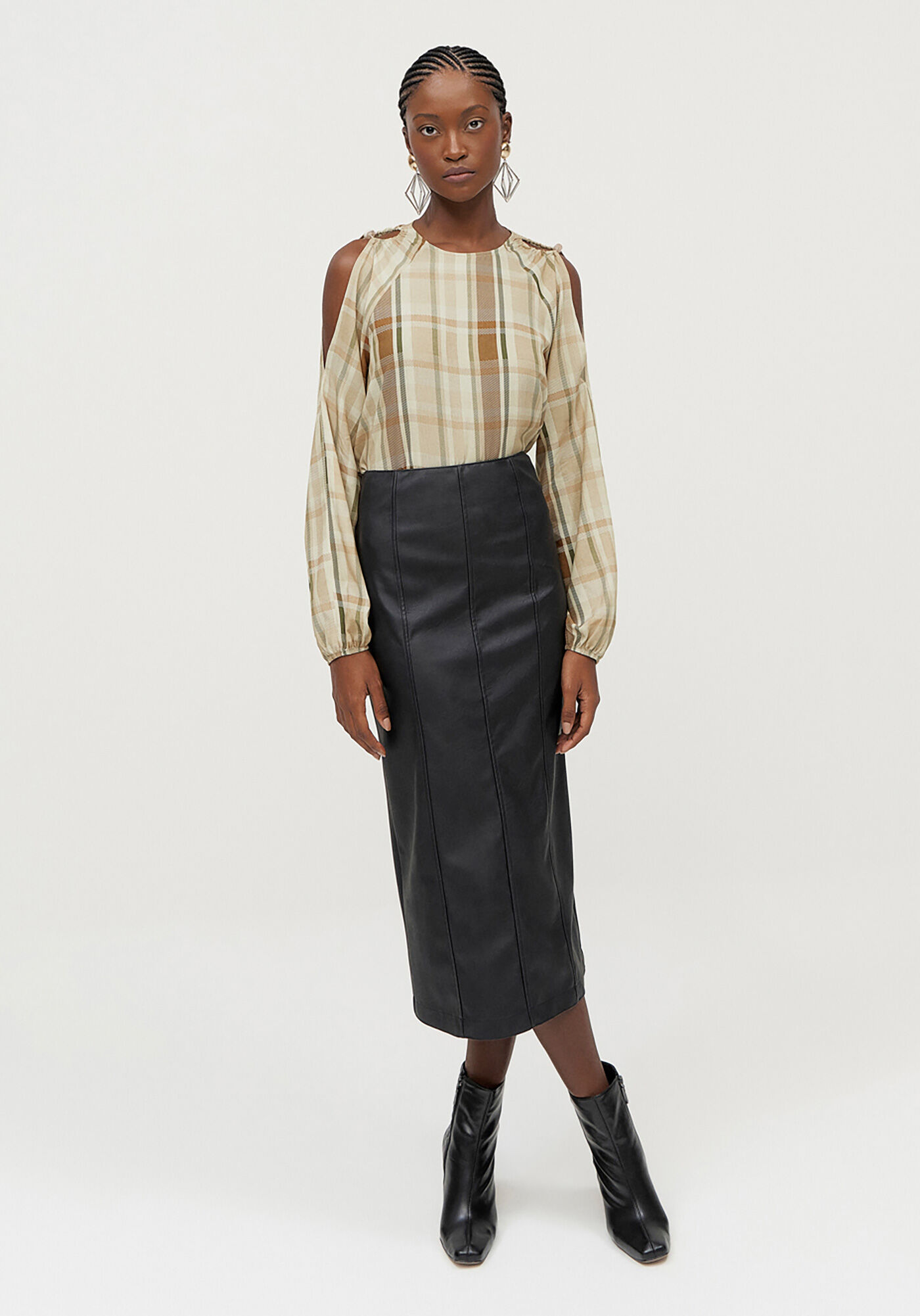 Blusa Manga Longa Estampa com Recorte Ombros, , large.