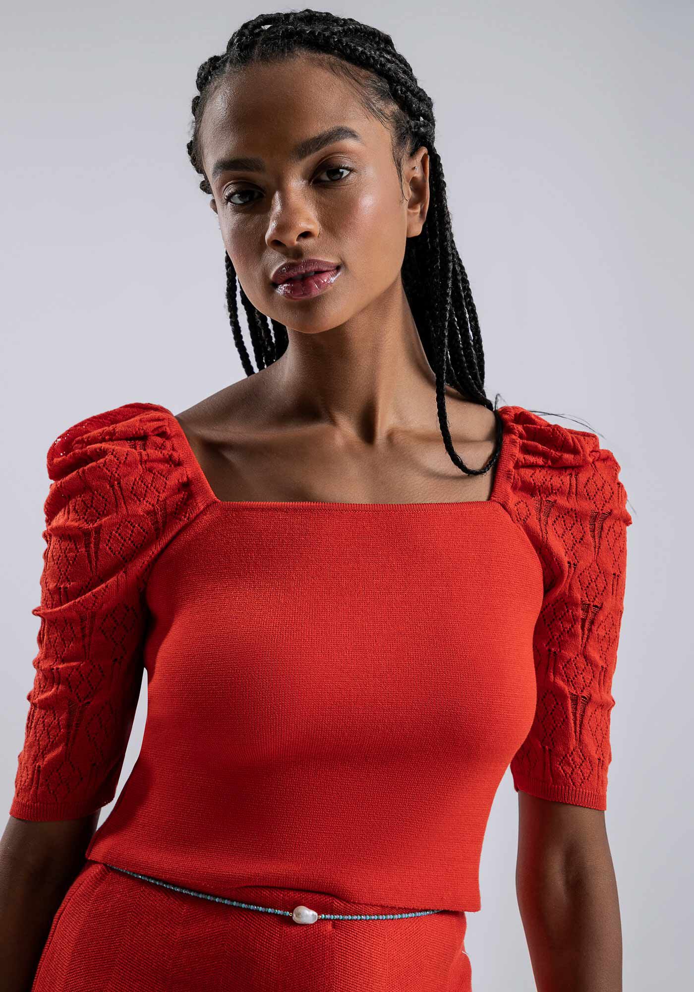 Blusa manga top puff