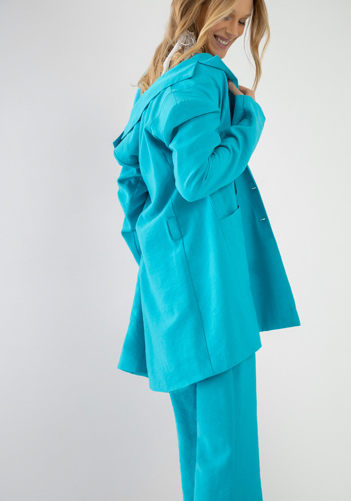 Blazer Alongado Boyfriend com Cinto, , large.