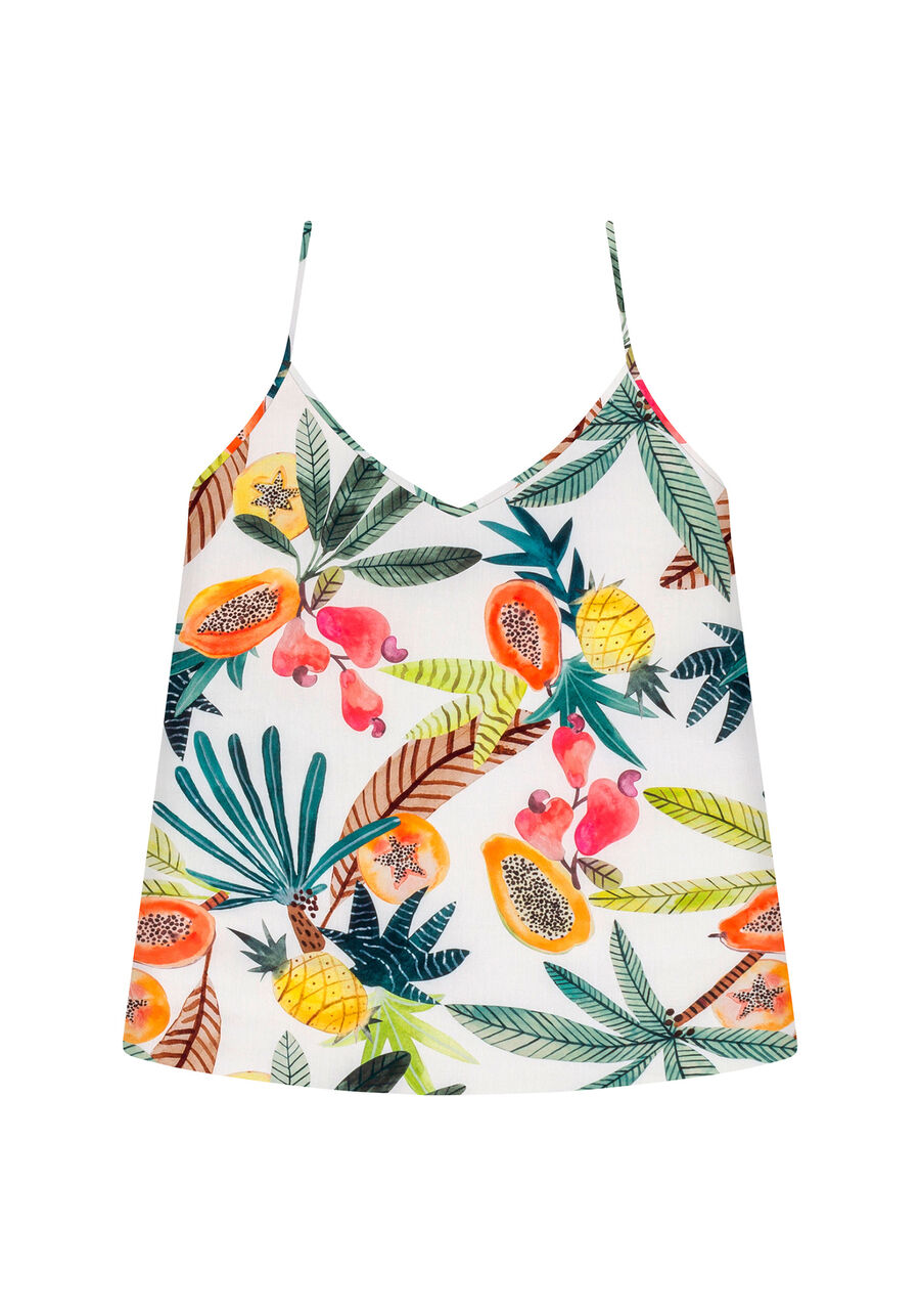 Blusa com Alças Estampa, . Blusa com Alças Estampa, , large.