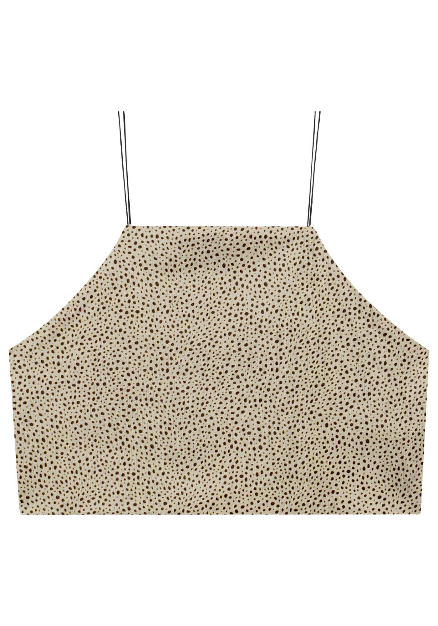 Blusa com Al&ccedil;as Canelada Cropped Dupla Face, GRAOS DE AREIA, large.