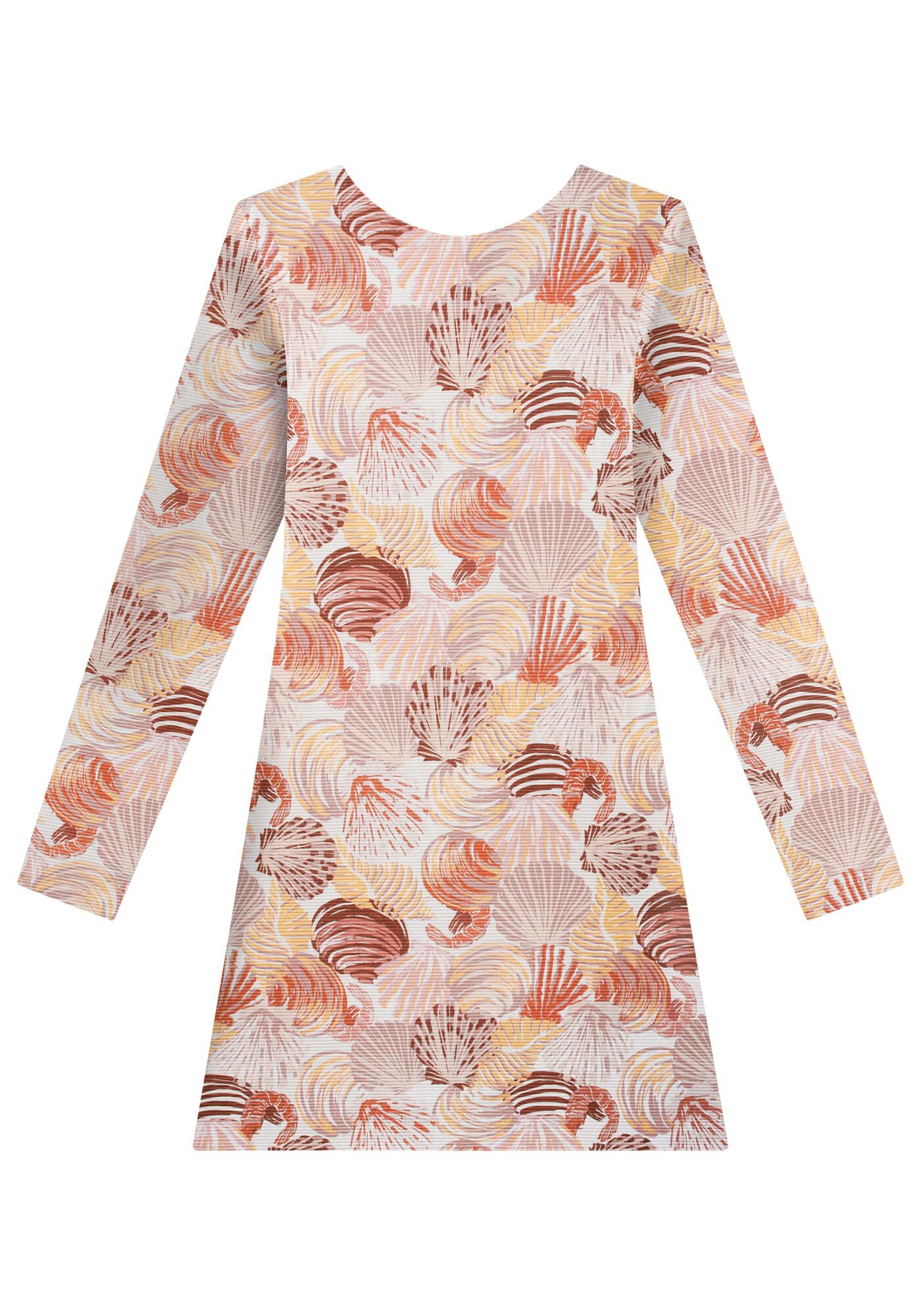 Vestido Curto em Malha Estampado, PE NA AREIA, large.