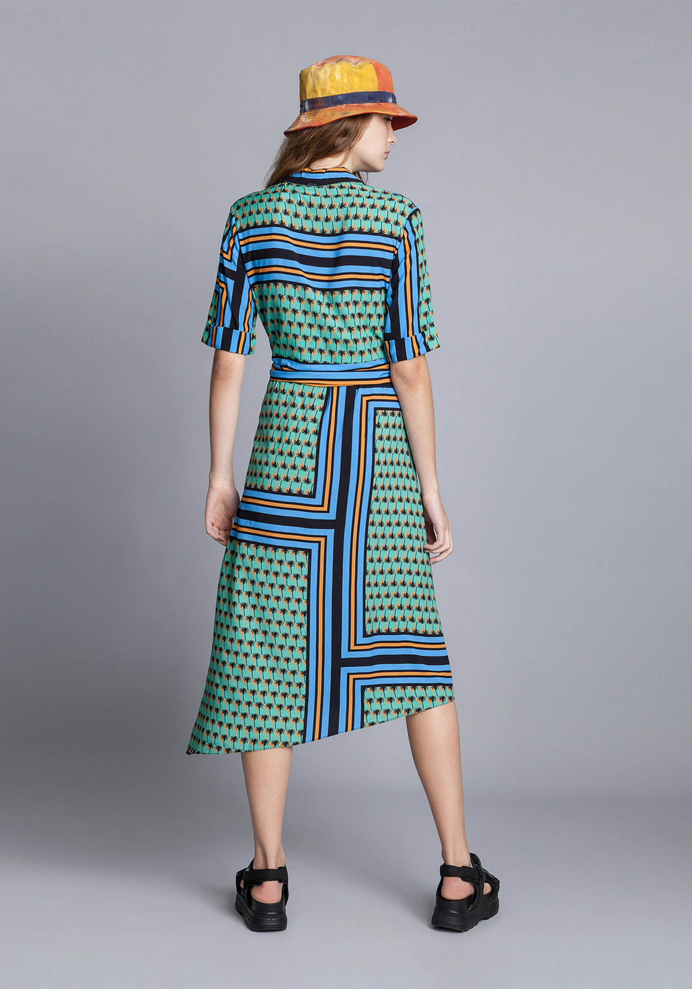 Vestido Chemise M&iacute;di Faixa, , large.