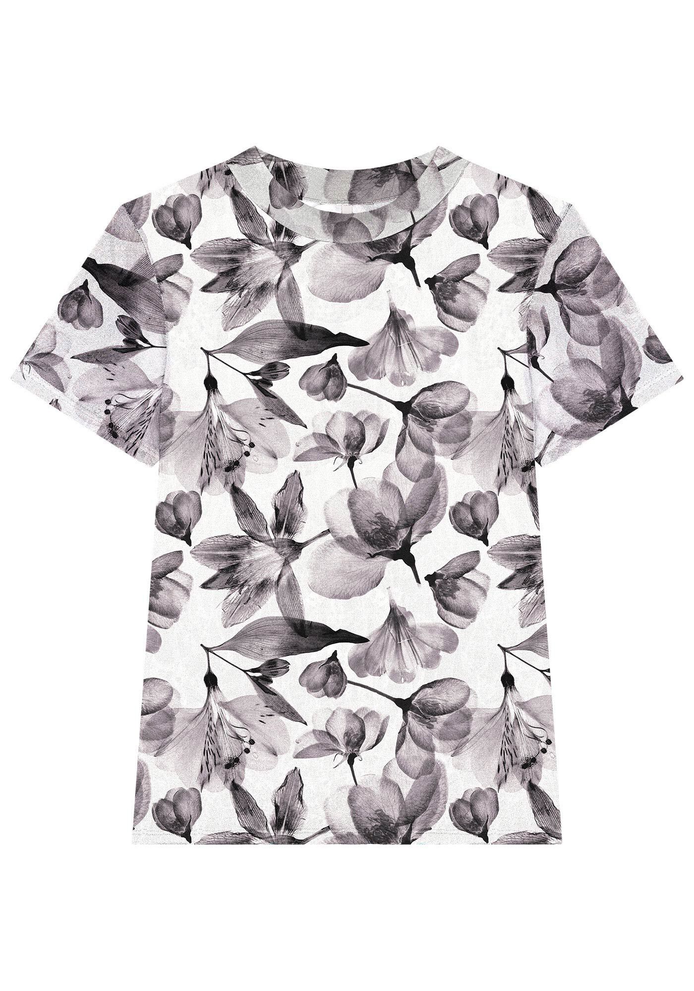Blusa Estampada em Malha Viscose com Gola, , large.