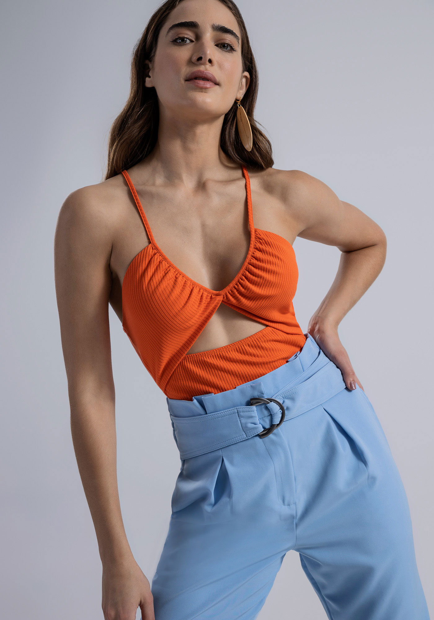 Body com Al&ccedil;as Canelado Cut Out, , large.