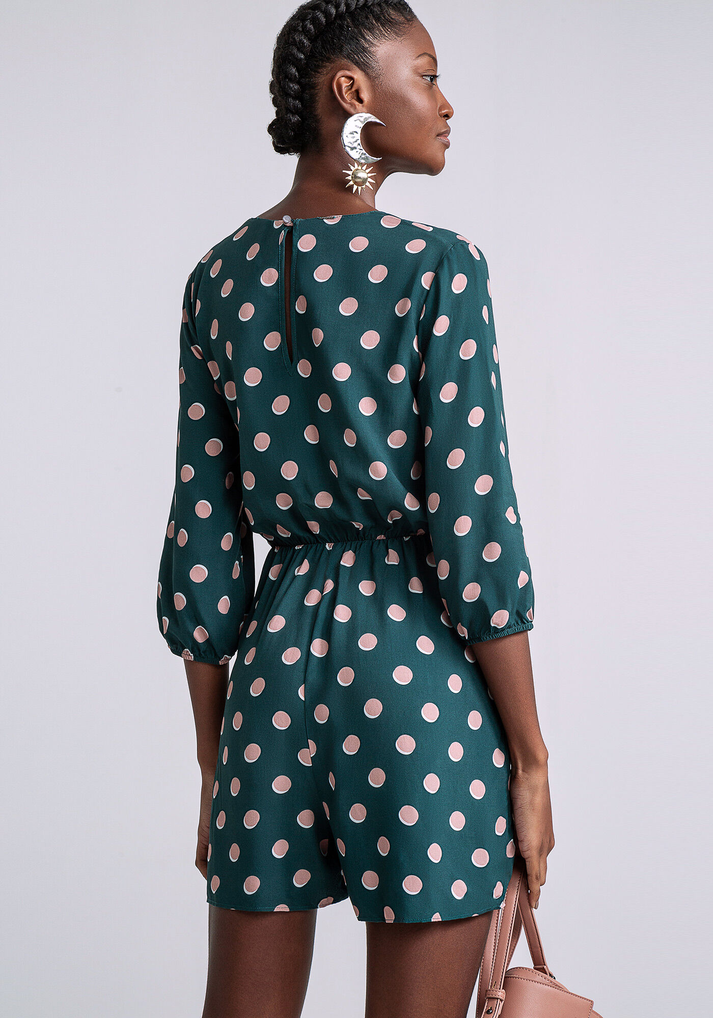 Macac&atilde;o Curto Manga 3/4 Estampada, POA, large.