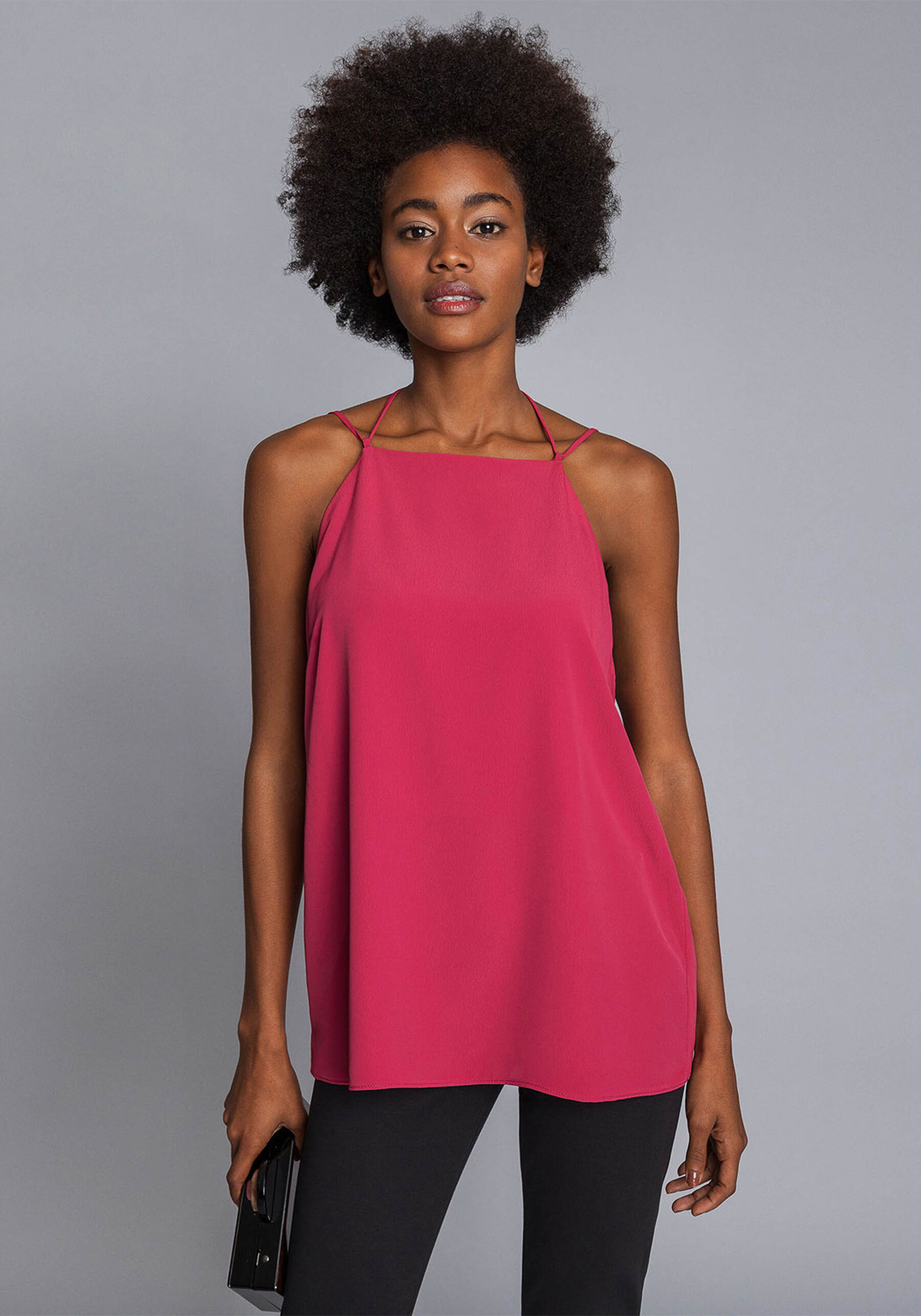 Blusa em tecido Poly Marocain, . Blusa em tecido Poly Marocain, , large.