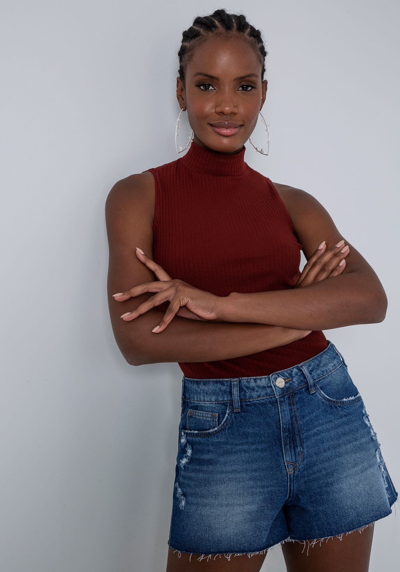 Shorts Jeans Miami com Bordado, JEANS, large.