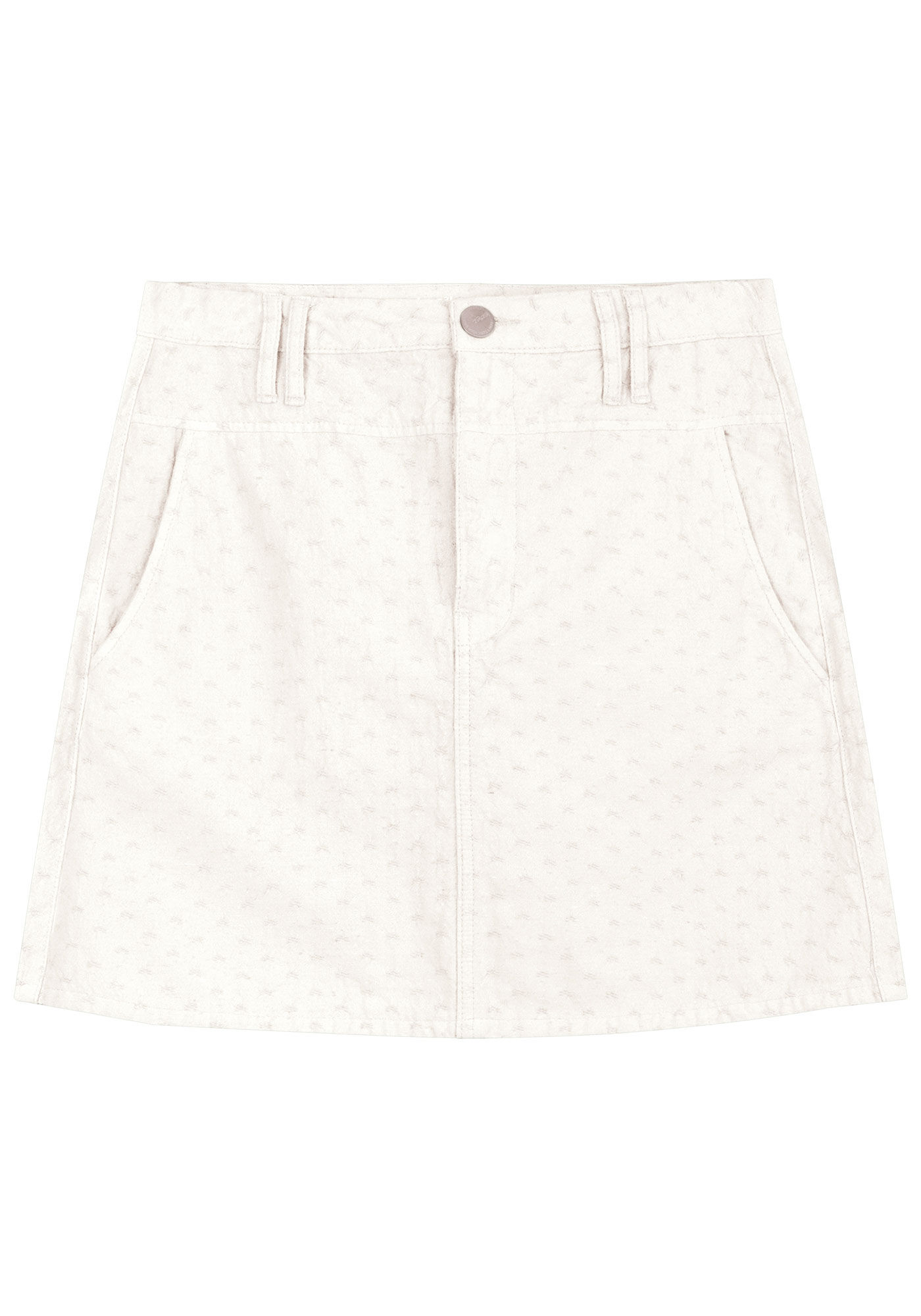 Saia Curta Sarja com Textura Sustent&aacute;vel, , large.