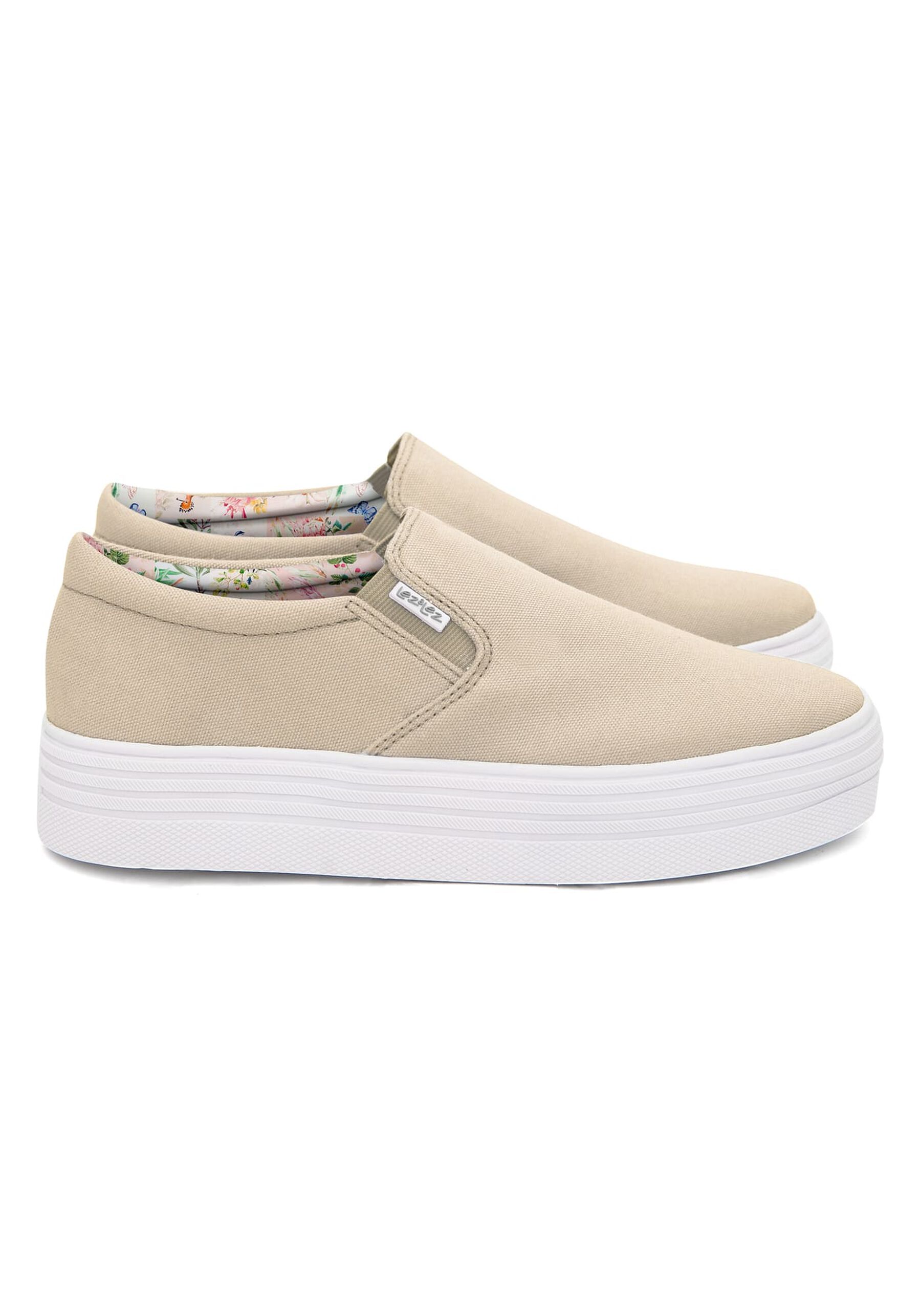 Tênis Slip On Flatform, BEGE GEORGIA. Tênis Slip On Flatform, BEGE GEORGIA, large.