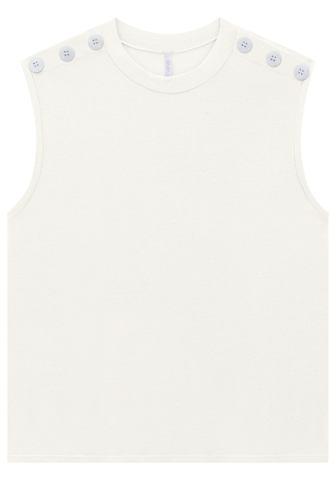 Regata em Malha com Bot&otilde;es Ombros, , large.