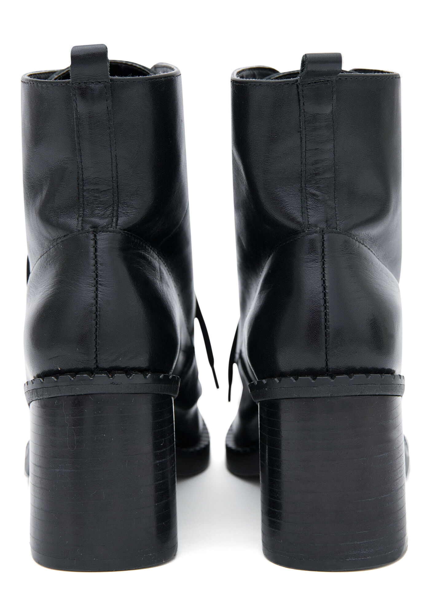 Bota Coturno com Salto M&eacute;dio Bloco, PRETO REATIVO, large.