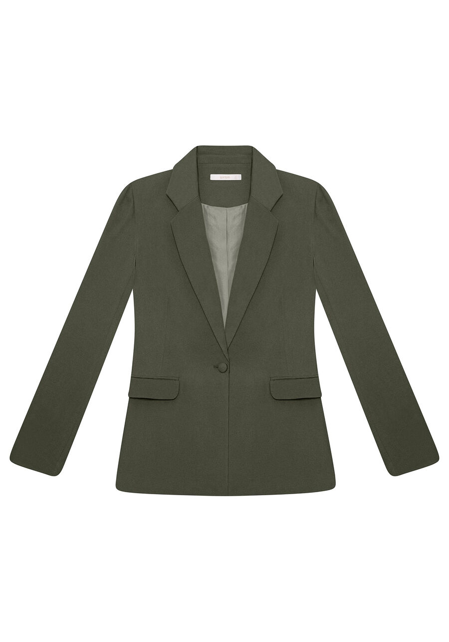 Blazer Lapela e Abotoamento, . Blazer Lapela e Abotoamento, , large.