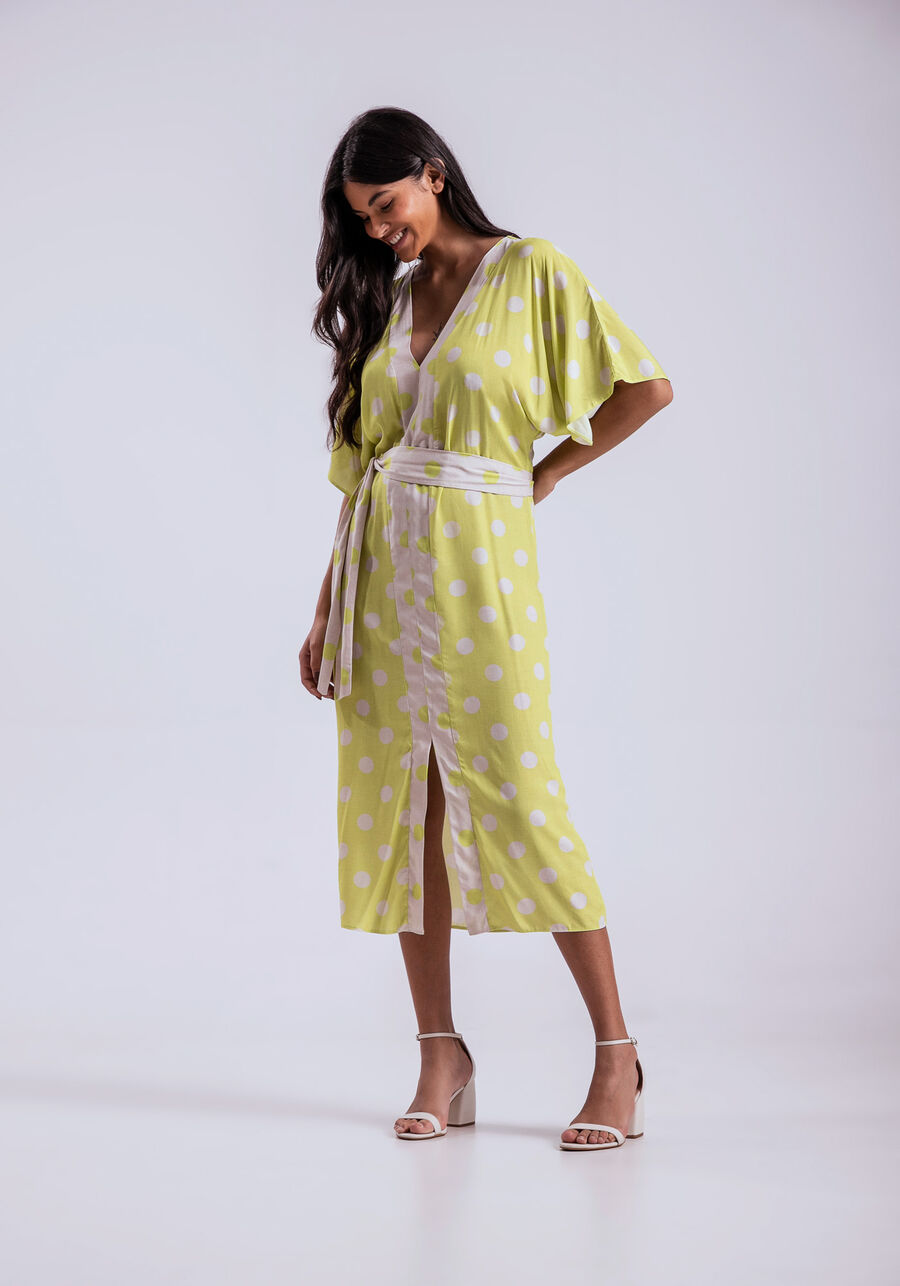 Vestido Midi em Viscose com Cinto, . Vestido Midi em Viscose com Cinto, , large.