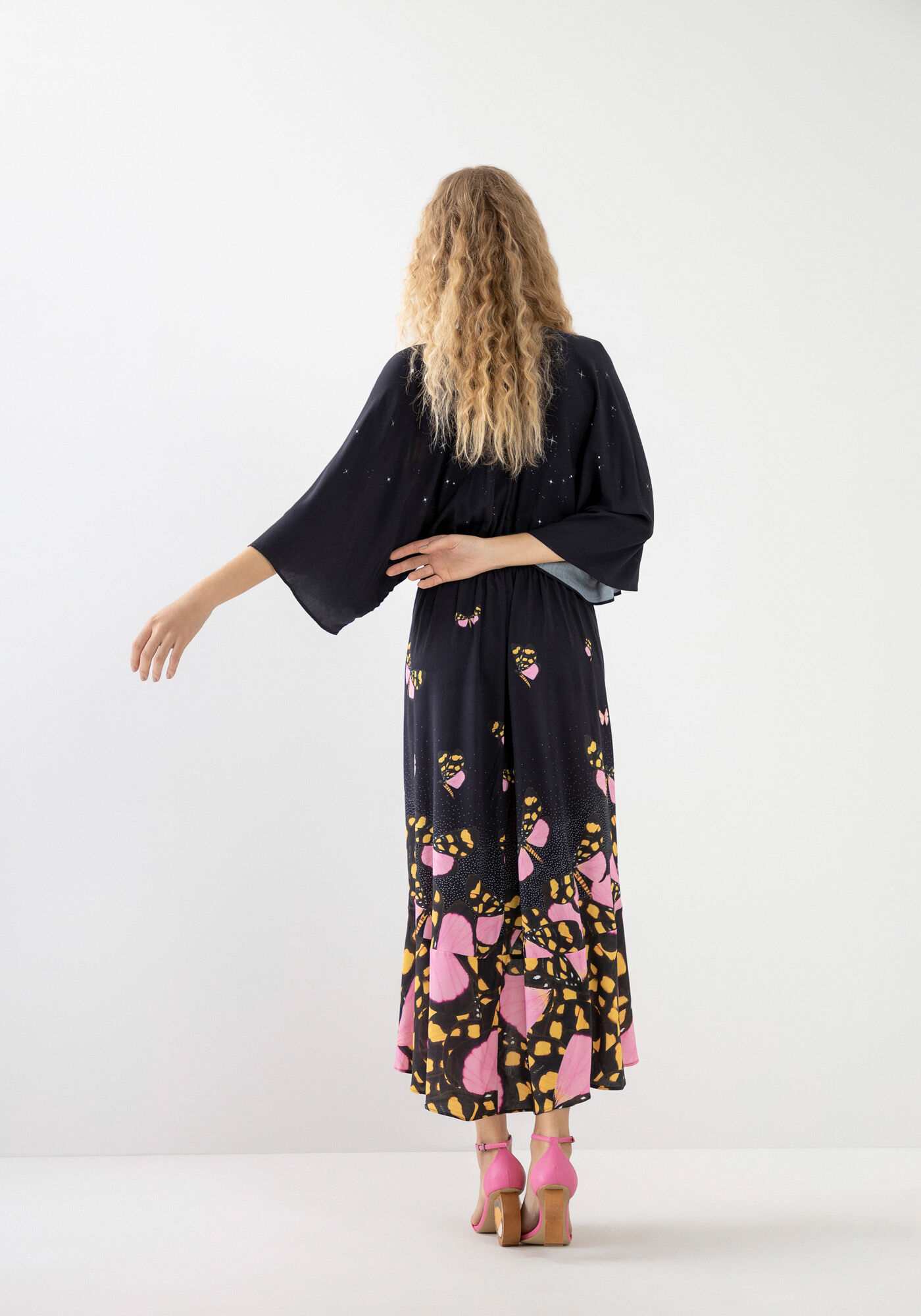 Vestido Midi em Viscose com Estampa Frut&aacute;rio, FRUTARIO, large.