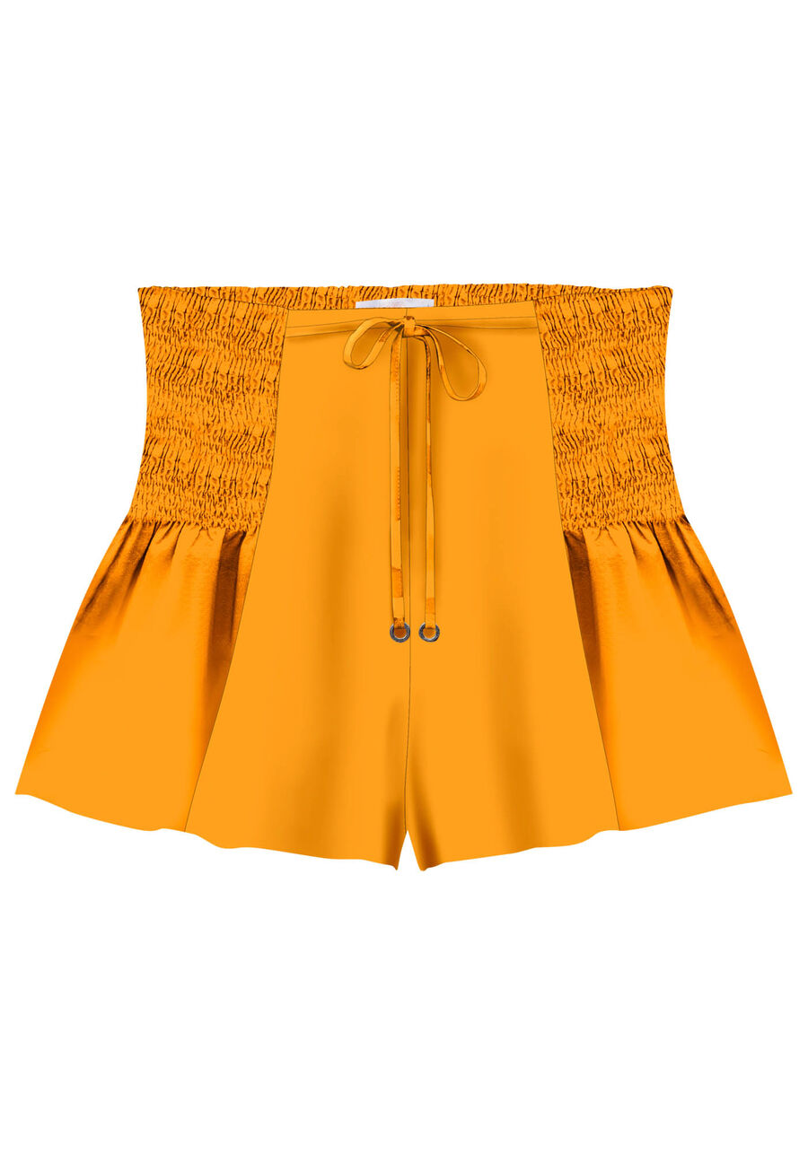 Shorts Saída de Praia com Lastex Cores, AMARELO SINEMY. Shorts Saída de Praia com Lastex Cores, AMARELO SINEMY, large.