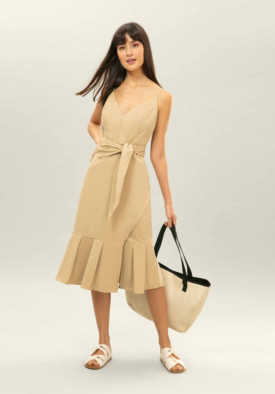 Vestido Mídi Babado Cinto, . Vestido Mídi Babado Cinto, , large.