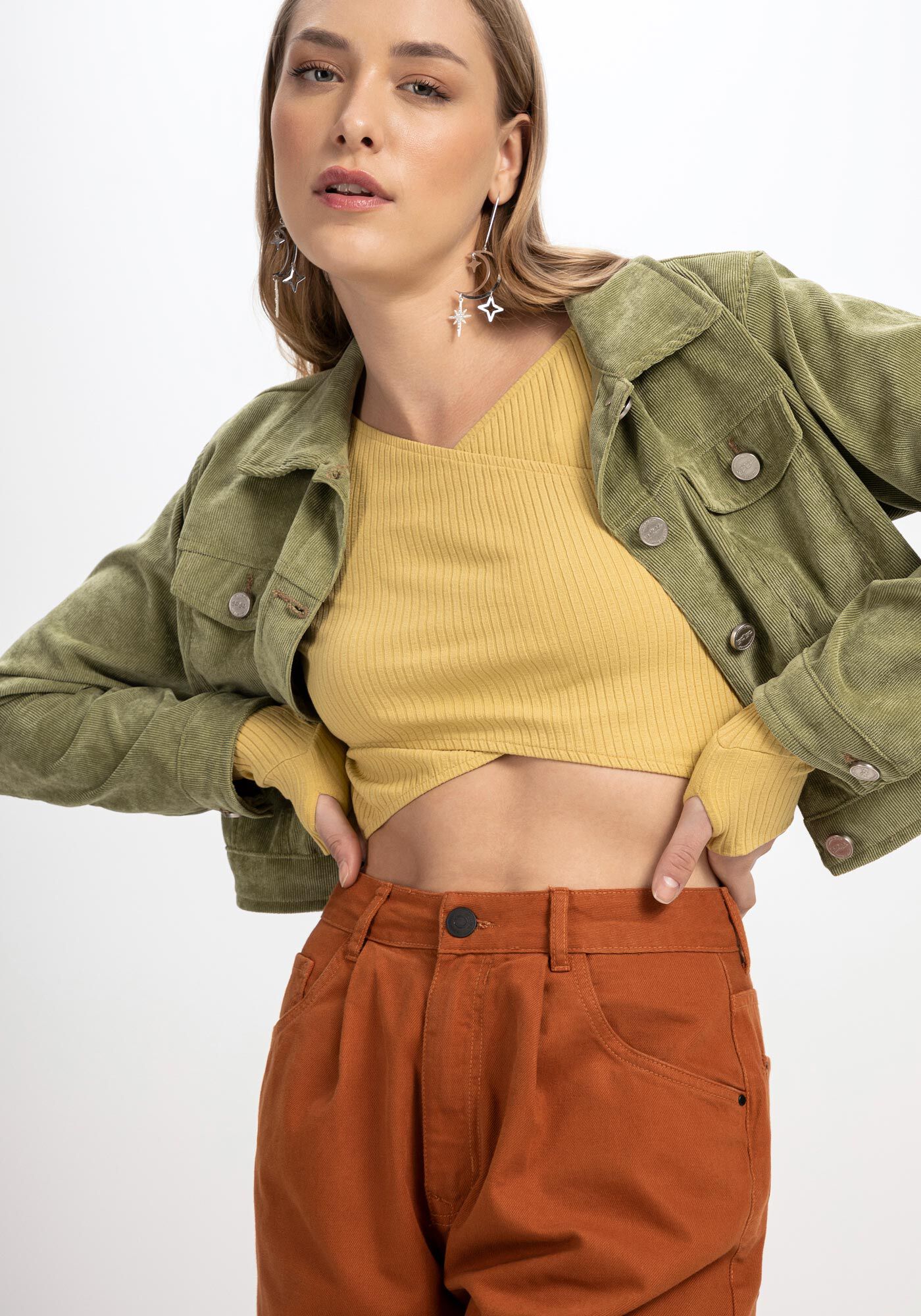 Blusa Manga Longa com Recorte Transpassado, , large.