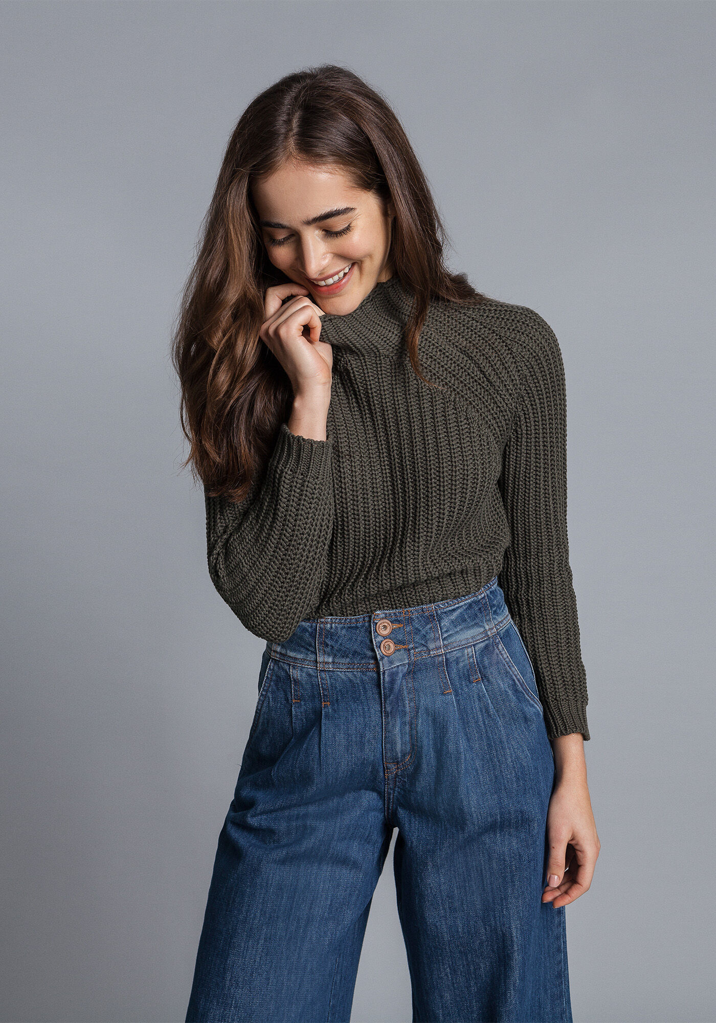 Cal&ccedil;a Wide Leg Cintura Alta, , large.