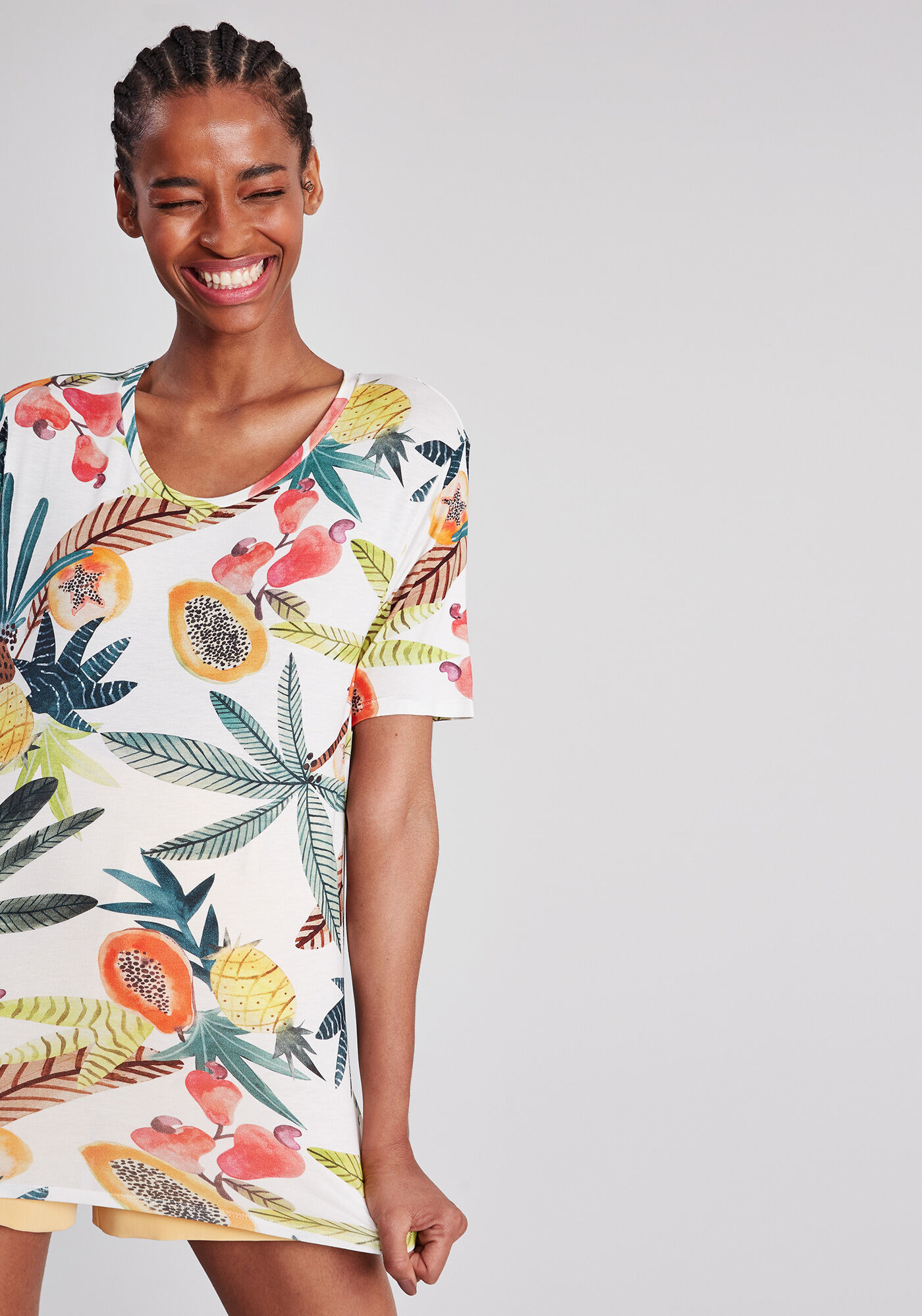 Blusa Manga Curta Estampa, , large.