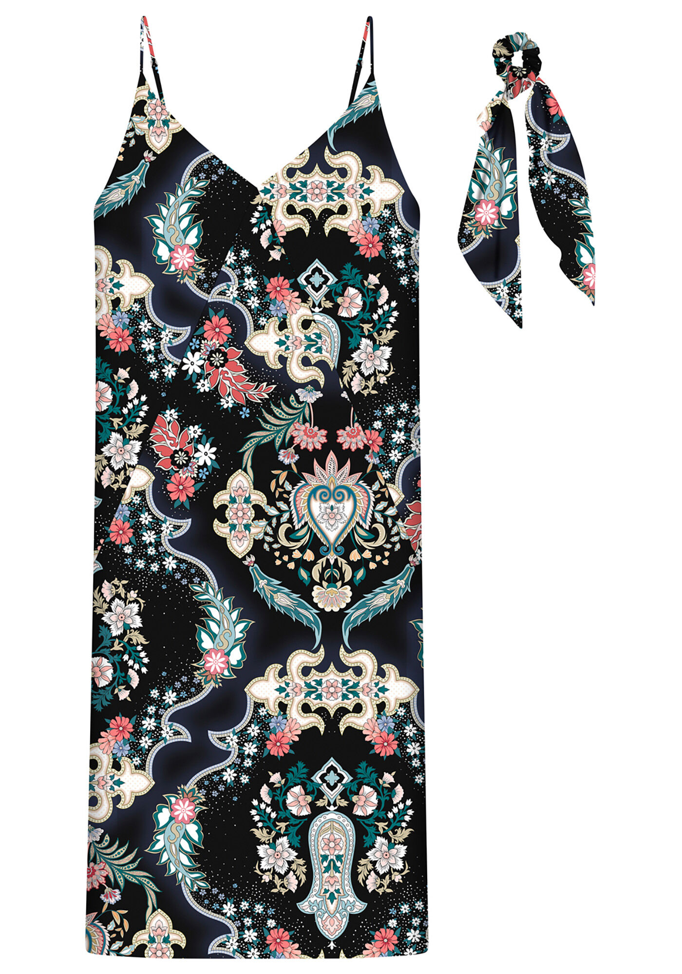 Vestido M&iacute;di com Acess&oacute;rio Tecido, , large.