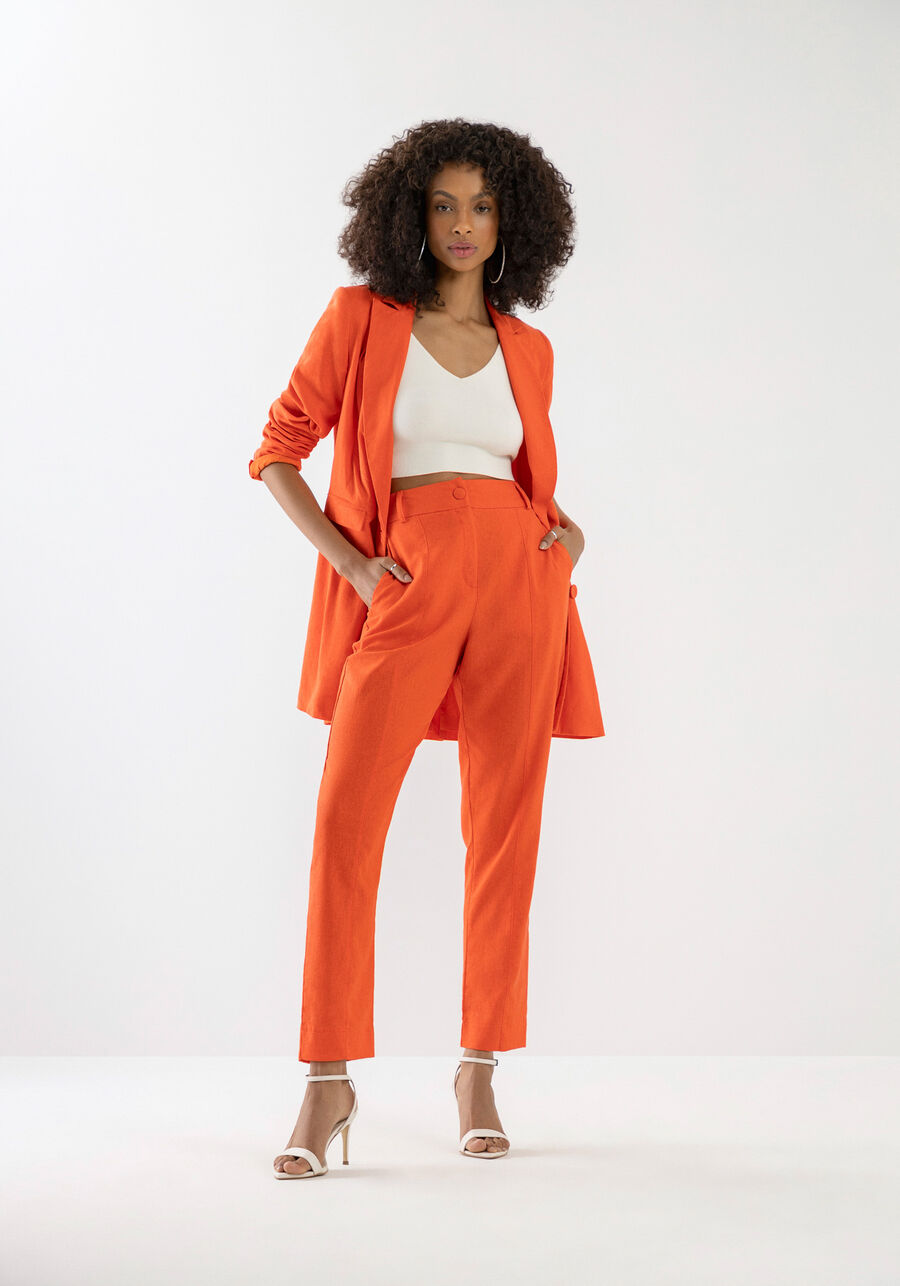 Calça Carrot em Linho com Cintura Alta, . Calça Carrot em Linho com Cintura Alta, , large.