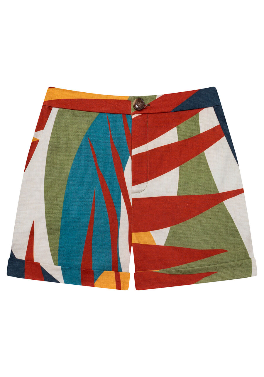 Shorts Cintura Média Estampa, . Shorts Cintura Média Estampa, , large.