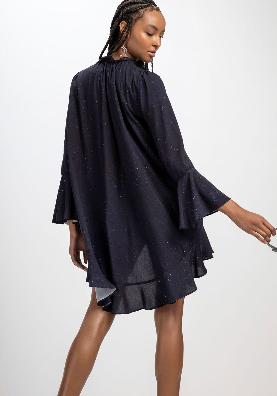 Blusa Kimono Alongada com Babados, . Blusa Kimono Alongada com Babados, , large.