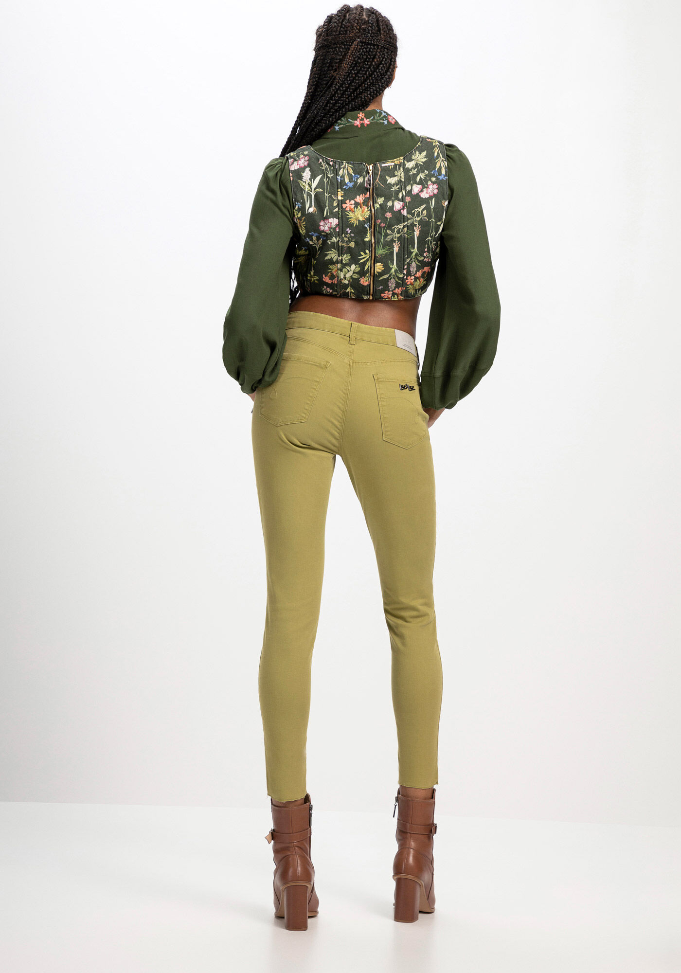 Cal&ccedil;a Sarja Skinny Cropped com Cintura Super Alta, , large.