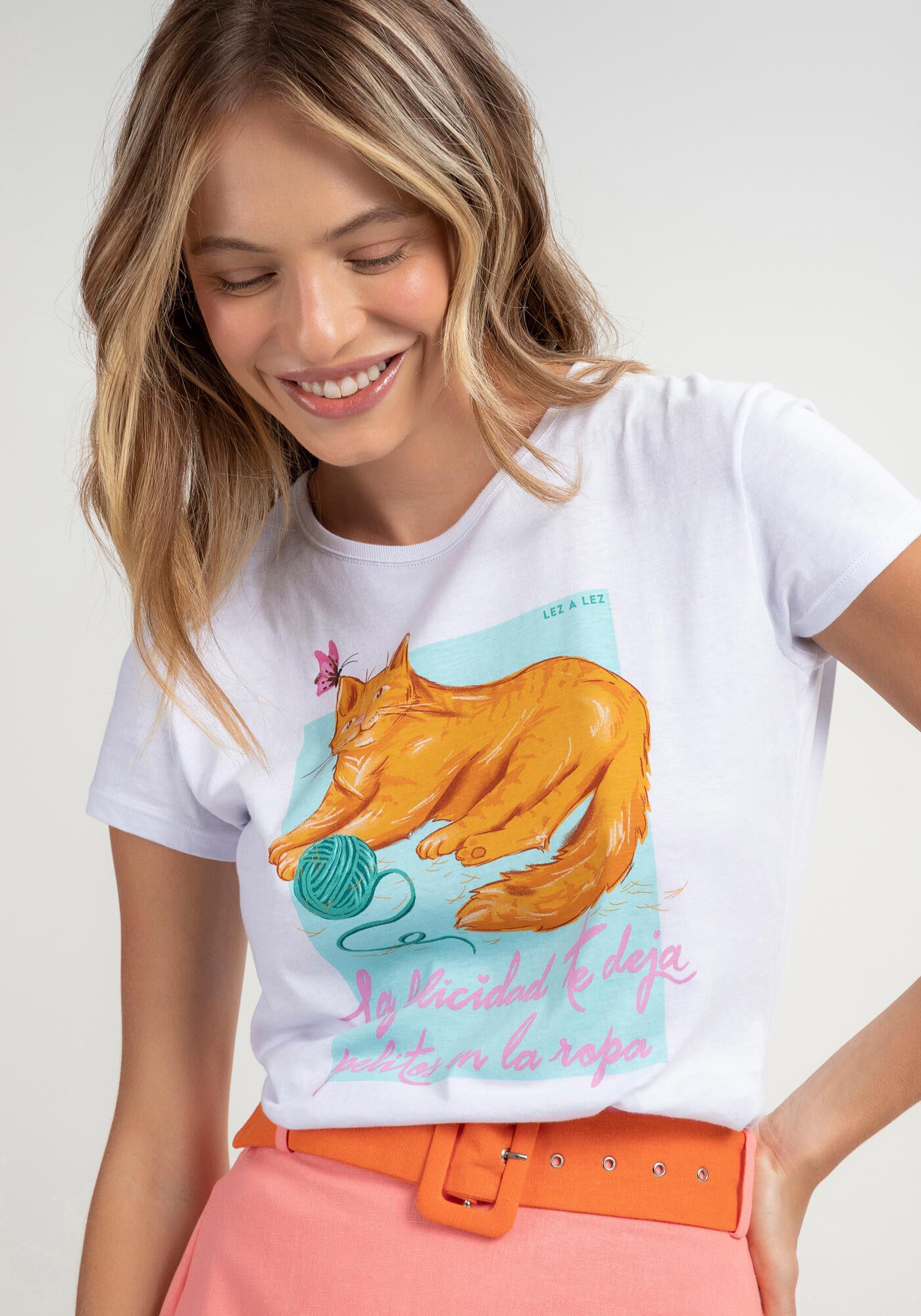 T-shirt em Malha com Estampa Pet Lover, BRANCO, large.