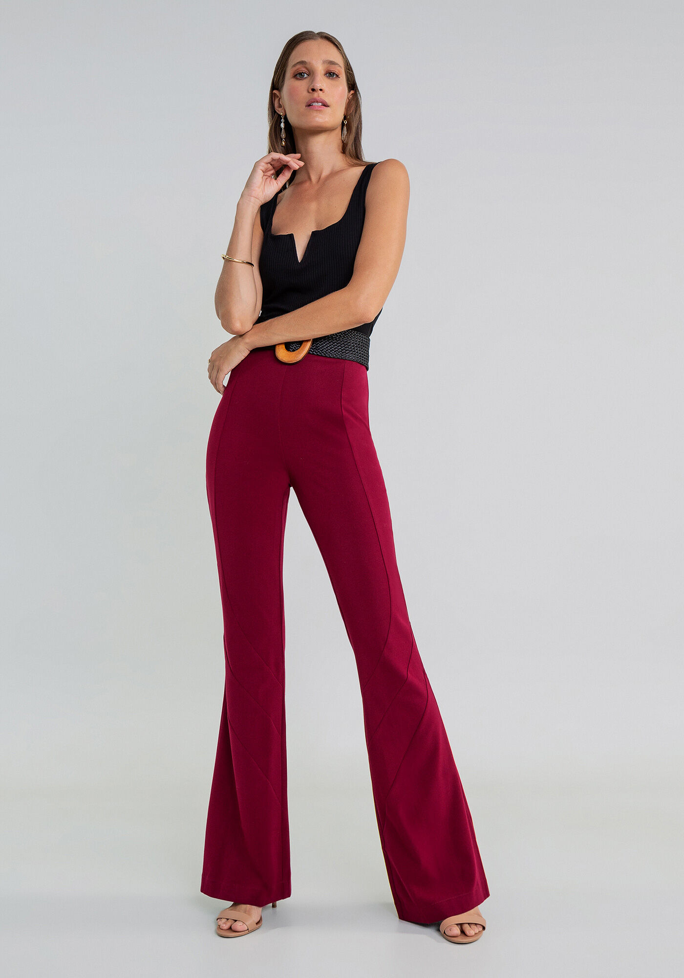 Calça flare lezalez top