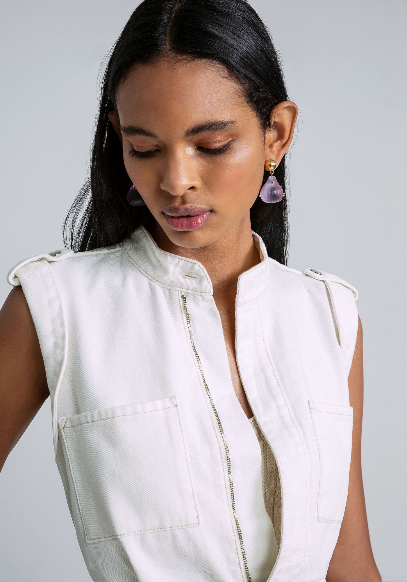 Macac&atilde;o Curto Utilit&aacute;rio Cinto, OFF WHITE, large.