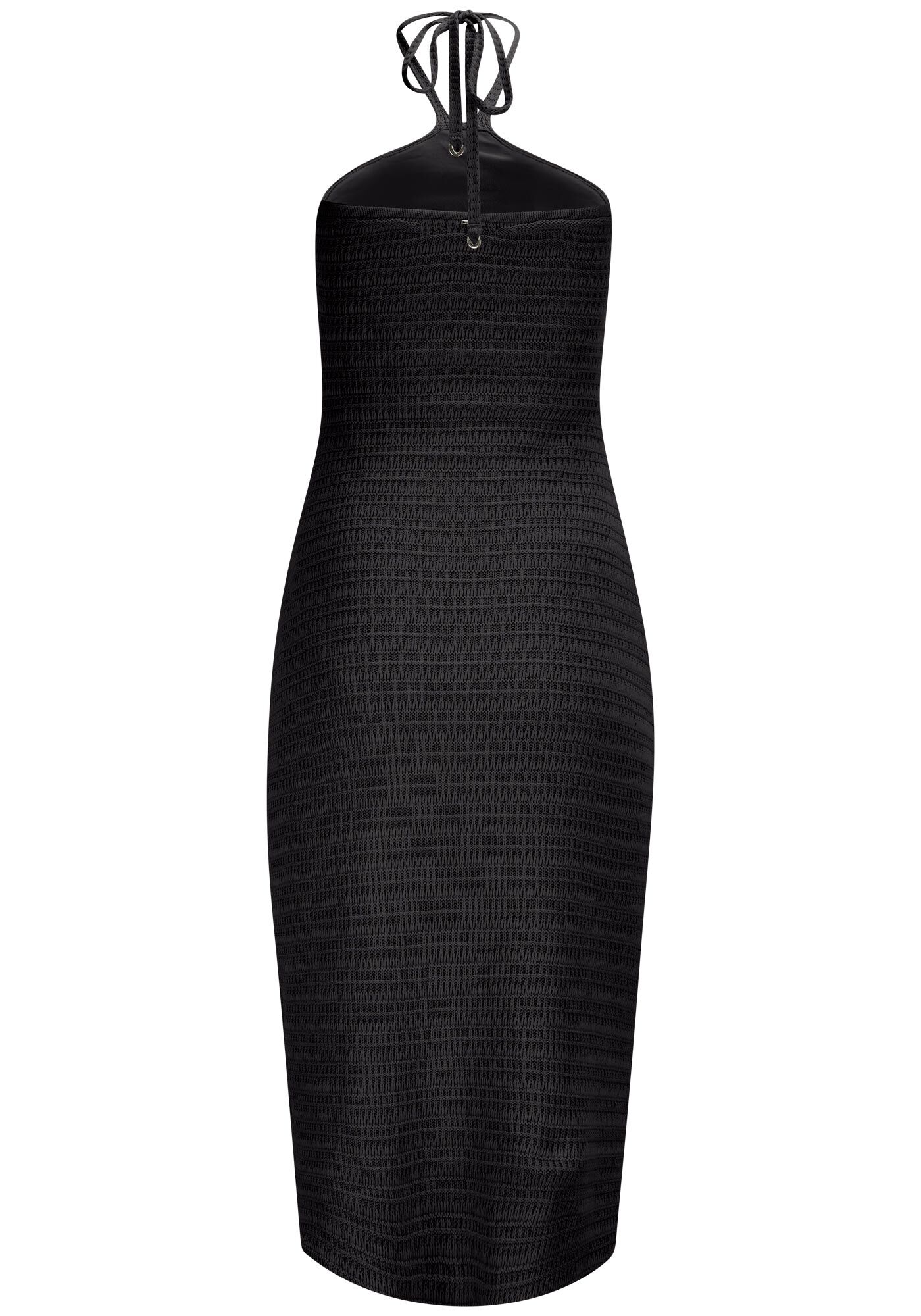 Vestido Midi em Tric&ocirc; com Decote Frente &Uacute;nica, , large.