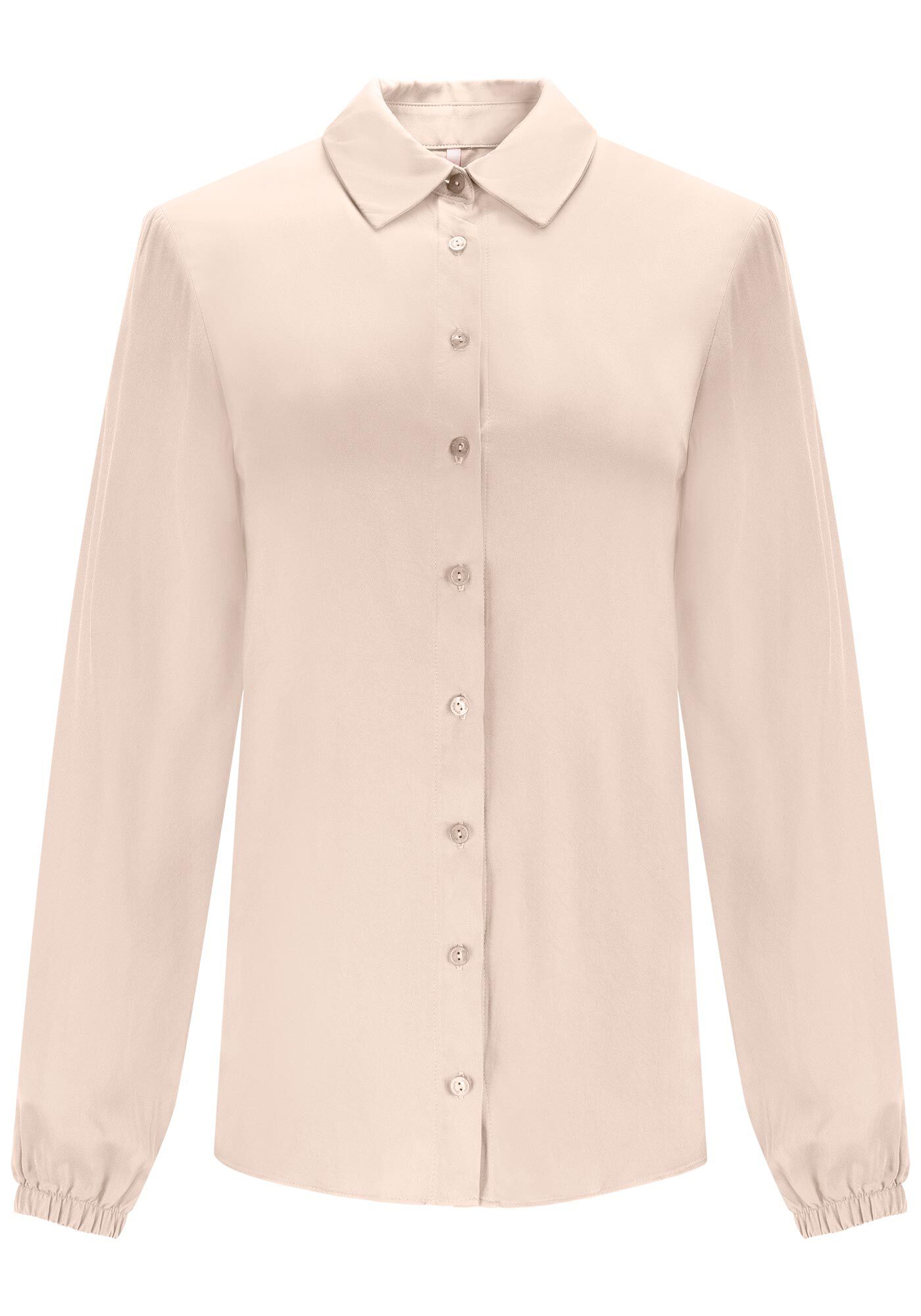 Camisa Manga Longa Bufante em Tecido Plano, , large.