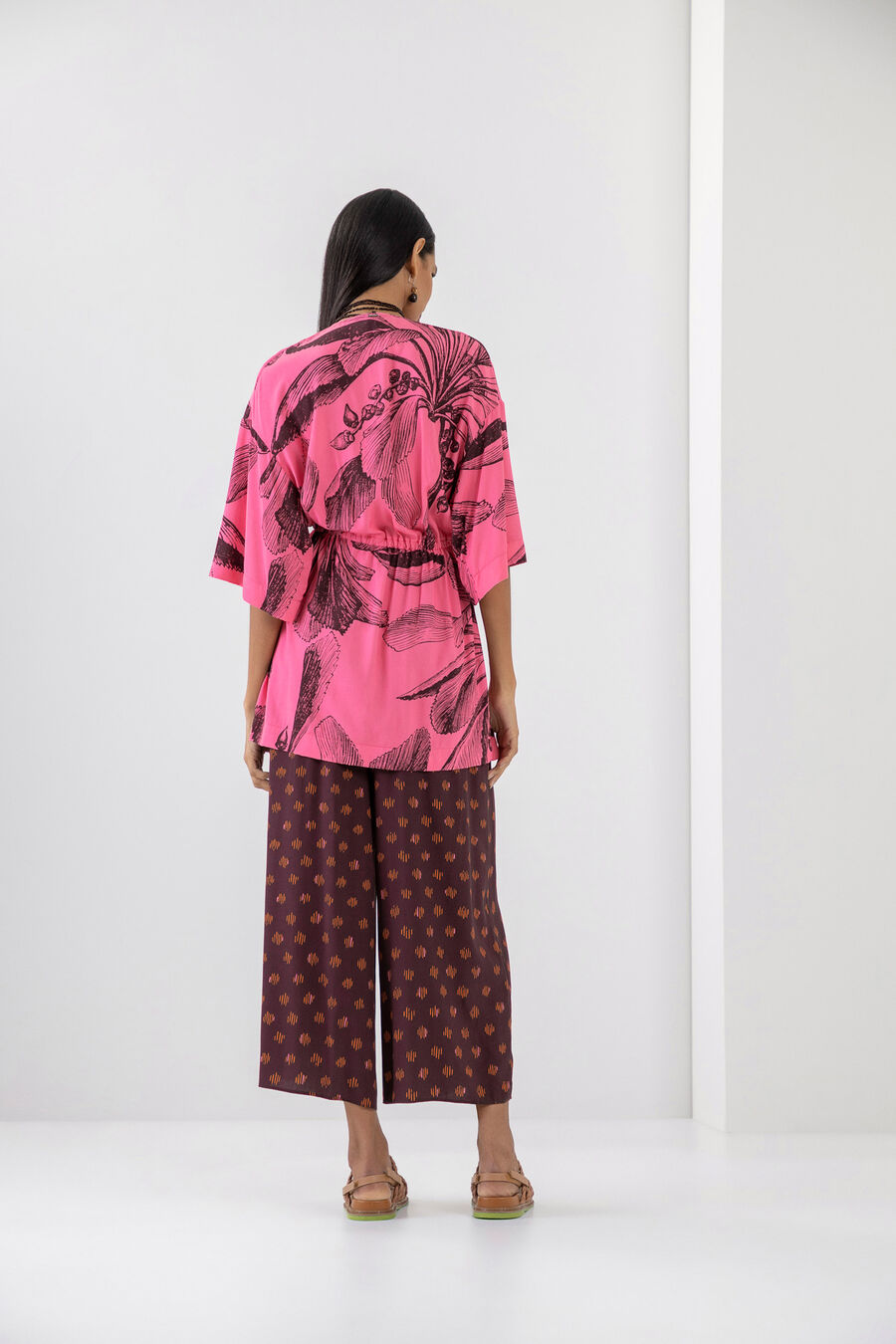 Kimono Estampado em Viscose com Top, . Kimono Estampado em Viscose com Top, , large.