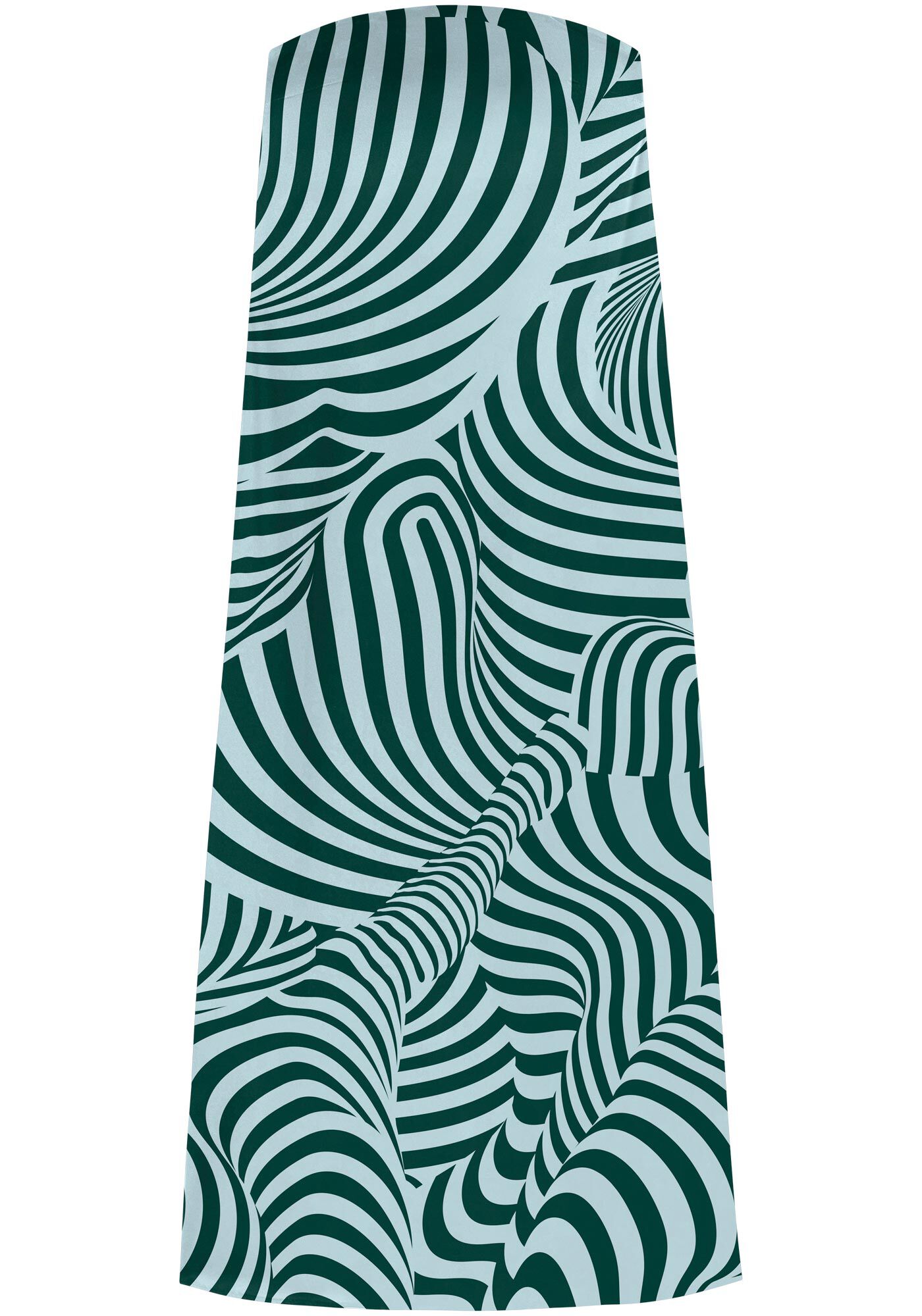 Vestido Longo Estampado Sem Al&ccedil;as Com Fenda Lateral, , large.