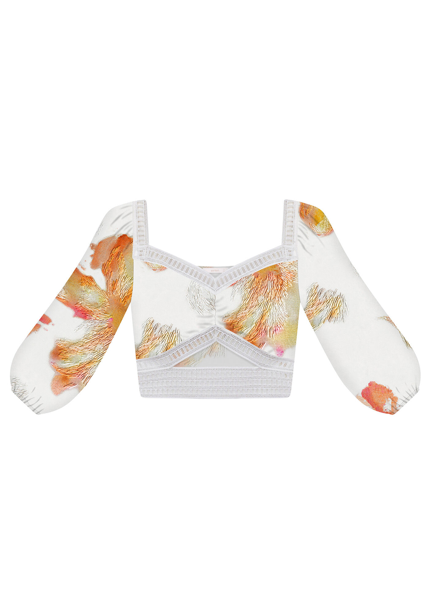 Blusa Tecido Rayon Stars Cropped, , large.