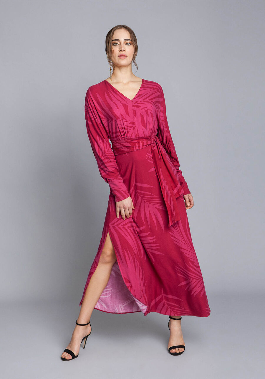 Vestido Manga Longa Mídi Faixa, . Vestido Manga Longa Mídi Faixa, , large.