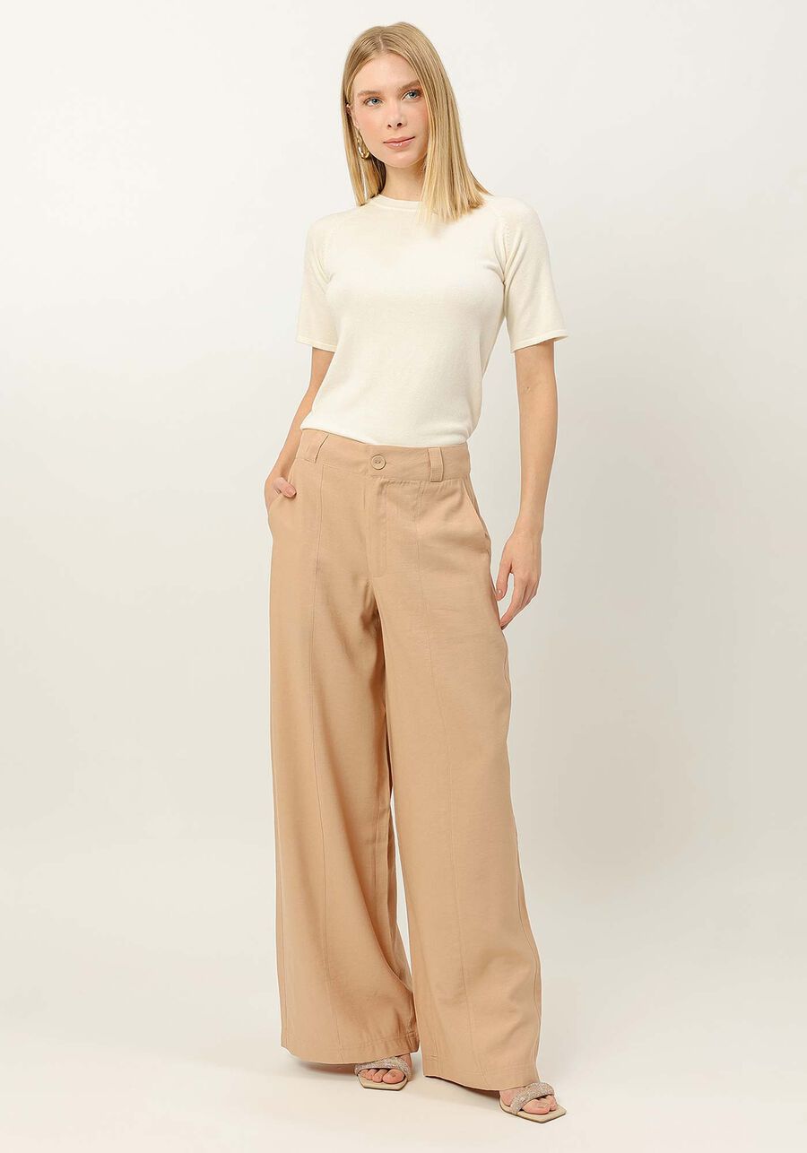 Blusa em Tricô com Manga Curta, . Blusa em Tricô com Manga Curta, , large.